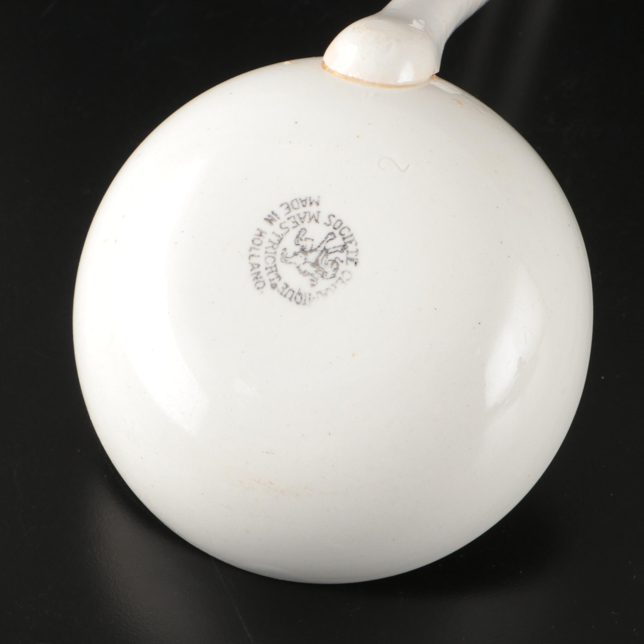 Boch Frères Belgian Ceramic Tureen with Societe Ceramique Ladle