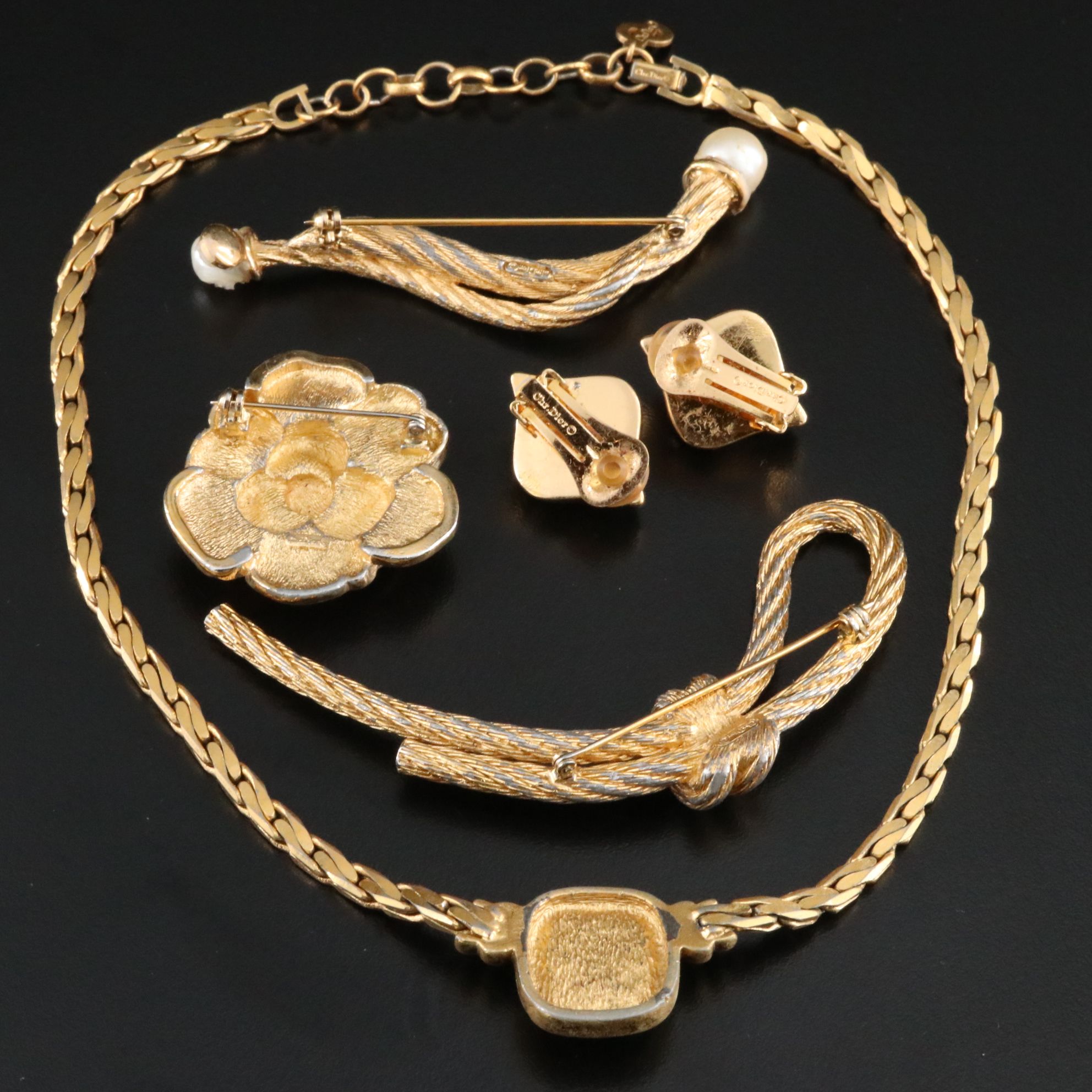 Christian Dior Jewelry Assortment including Crystal and Faux Pearl