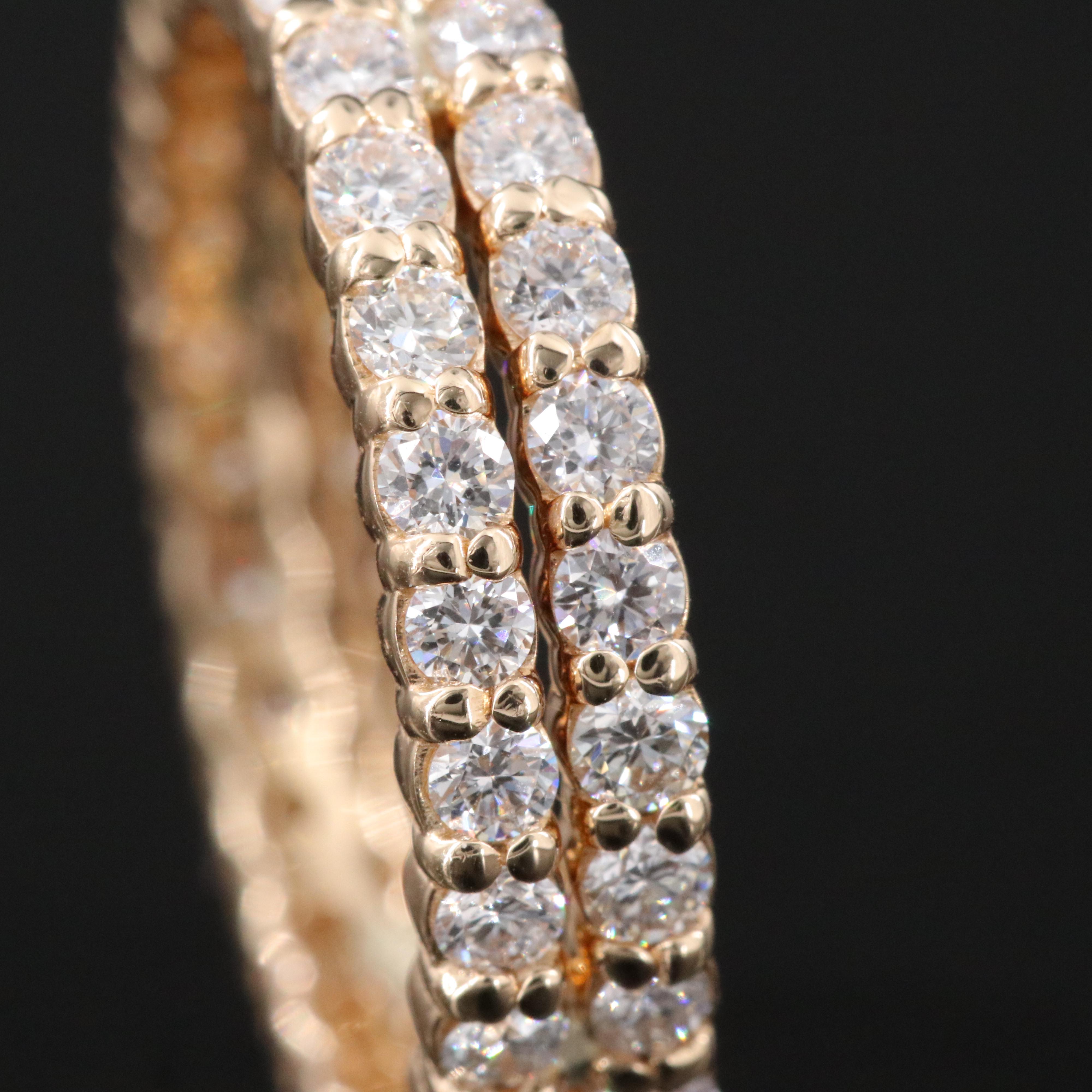 14K 1.59 CTW Lab Grown Diamond Soldered Eternity Bands