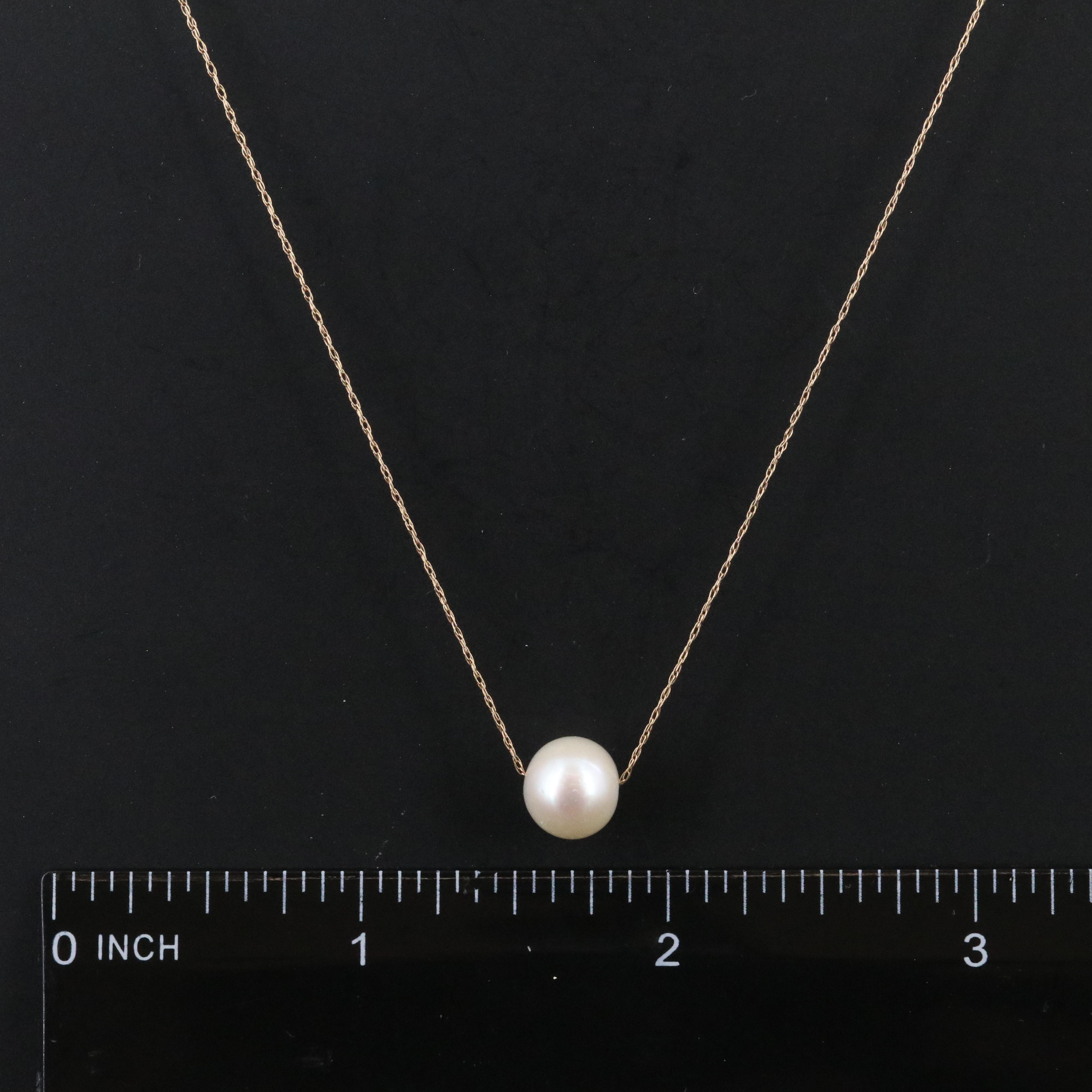 14K Pearl Pendant Necklace