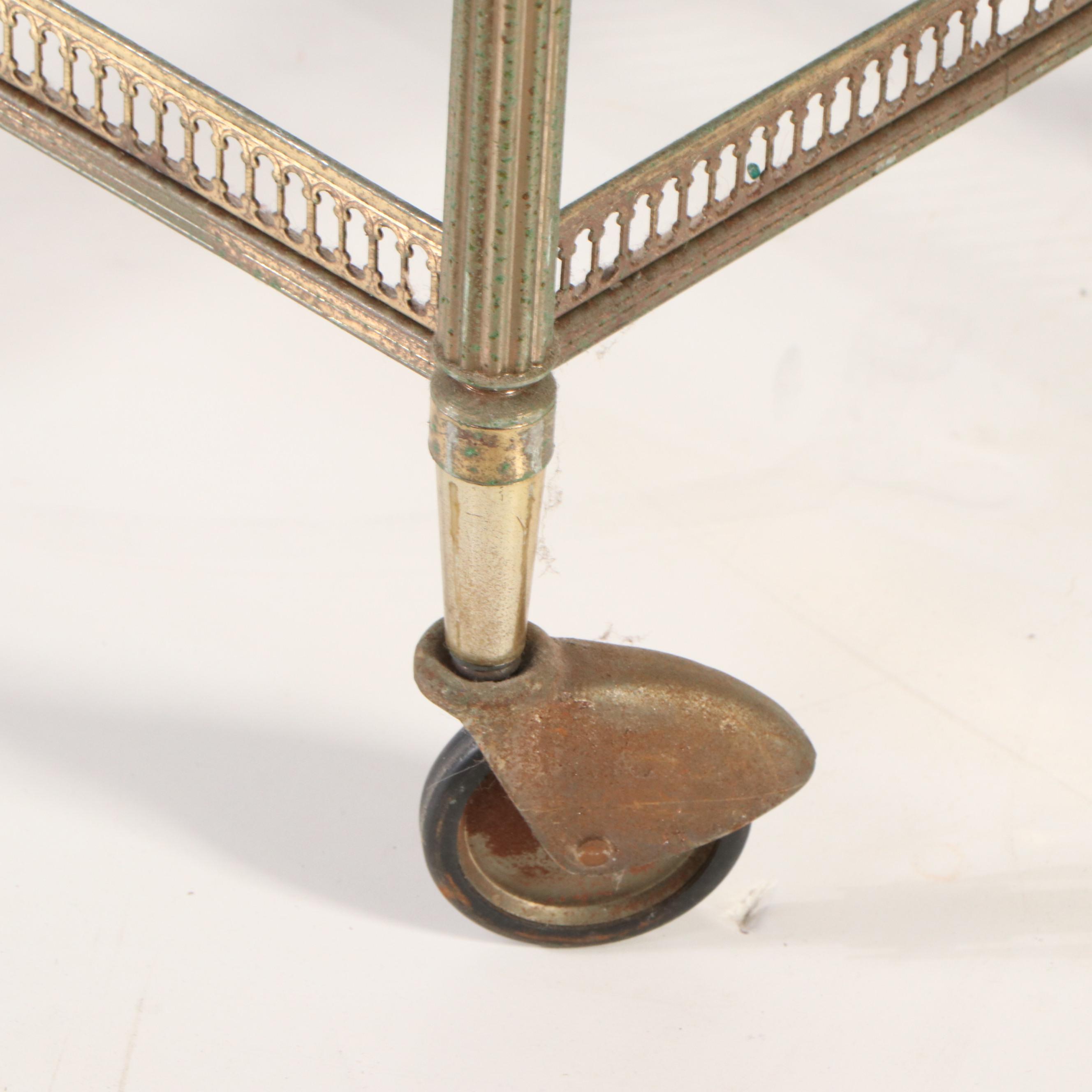 Set of Hollywood Regency Style Metal Nesting Bar Cart