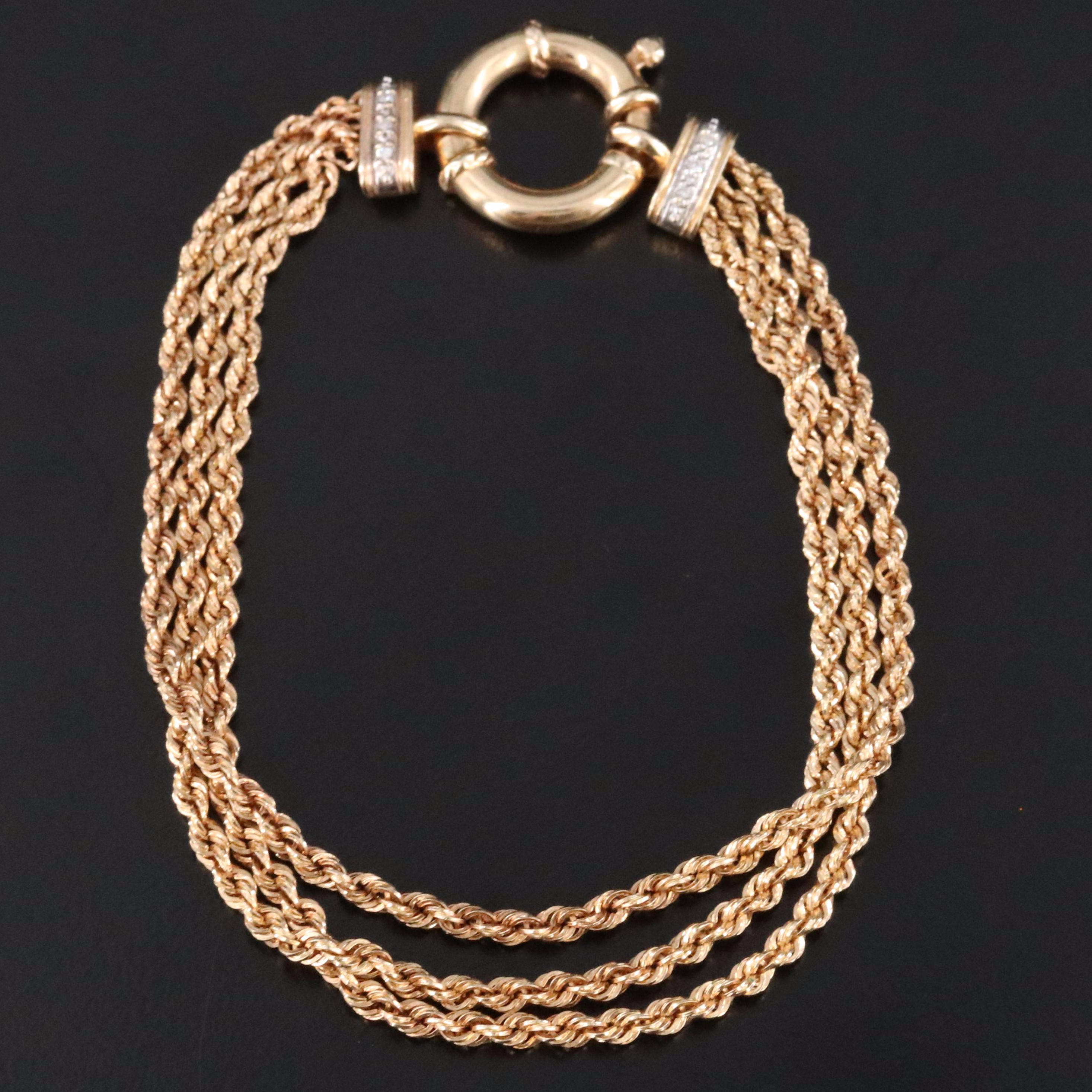 14K 0.03 CTW Diamond Bracelet