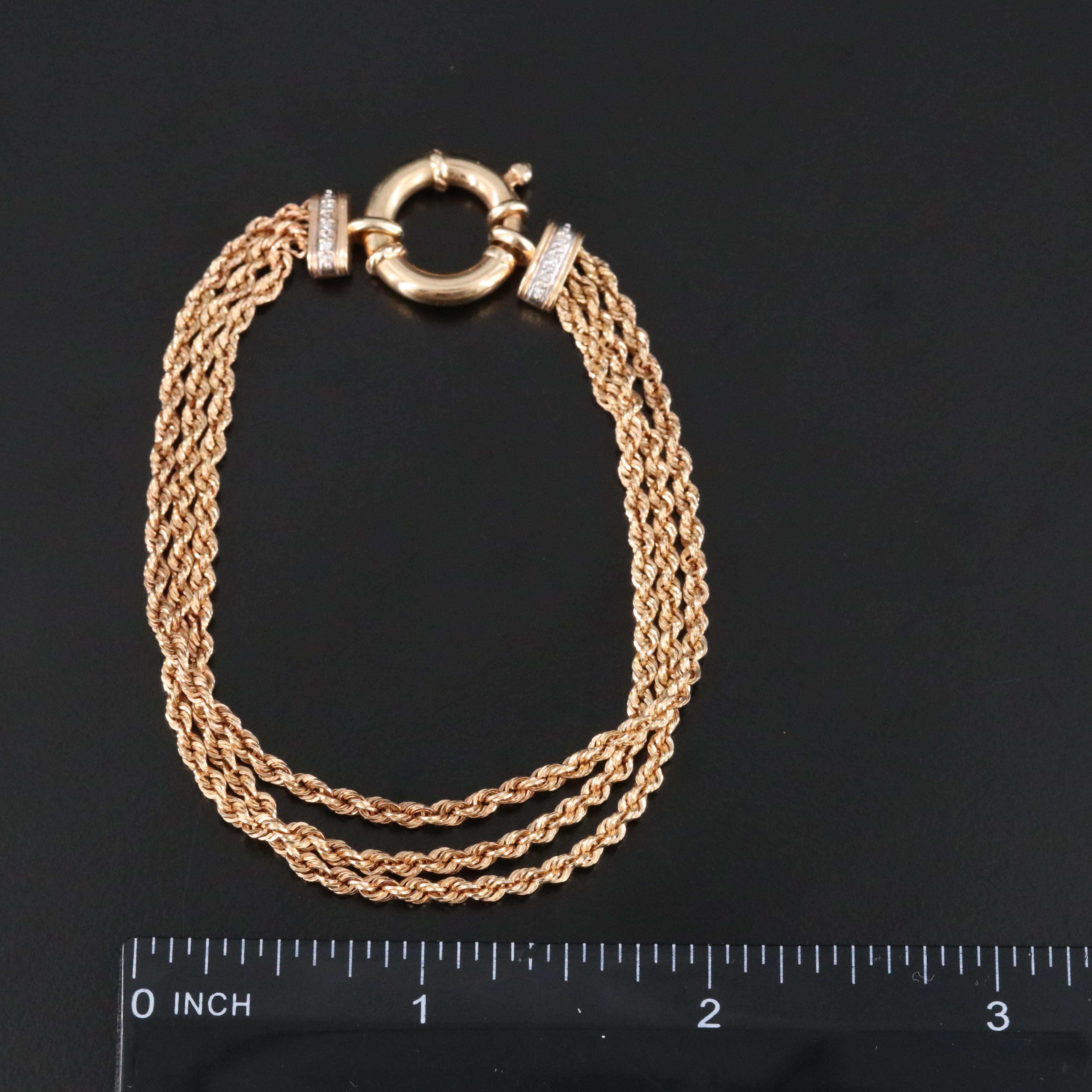 14K 0.03 CTW Diamond Bracelet