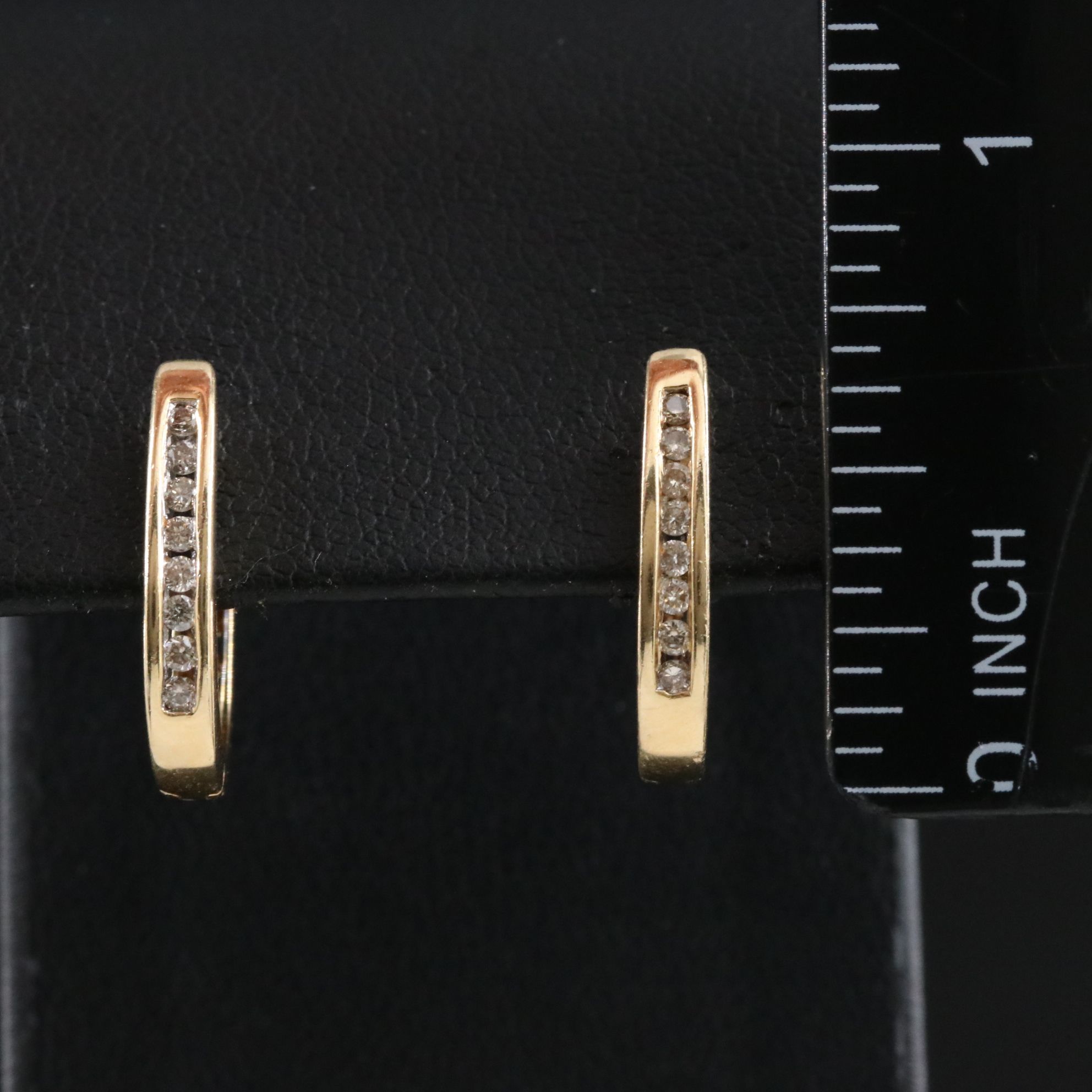 14K 0.24 CTW Diamond Hoop Earrings