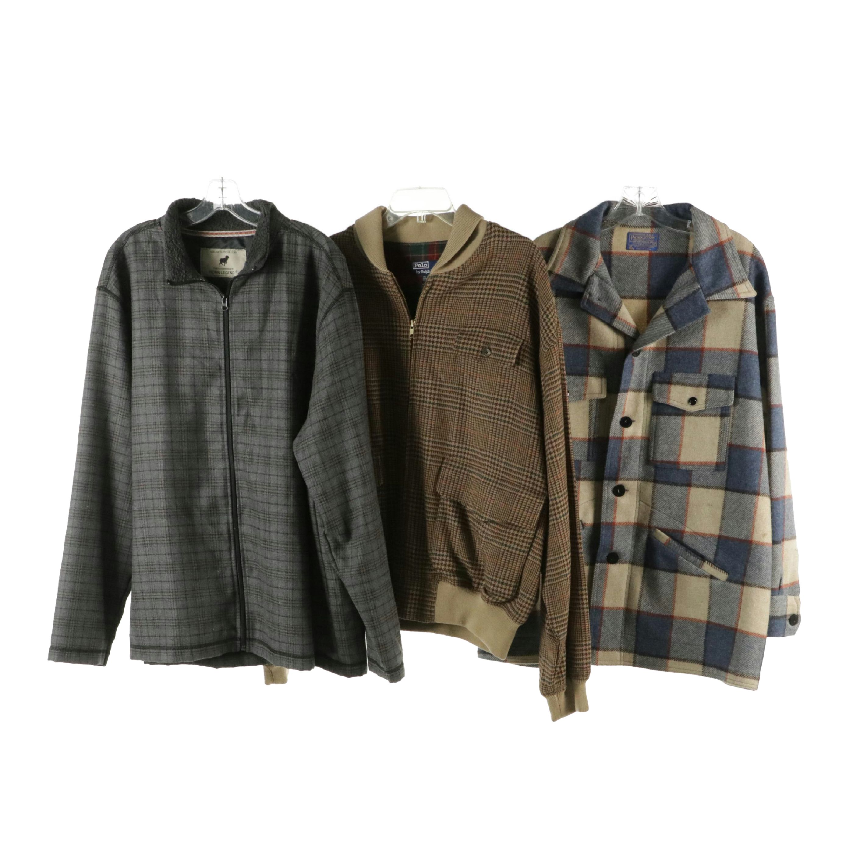 Men's Pendleton, Polo by Ralph Lauren and Horn Legend Plaid Wool Jackets