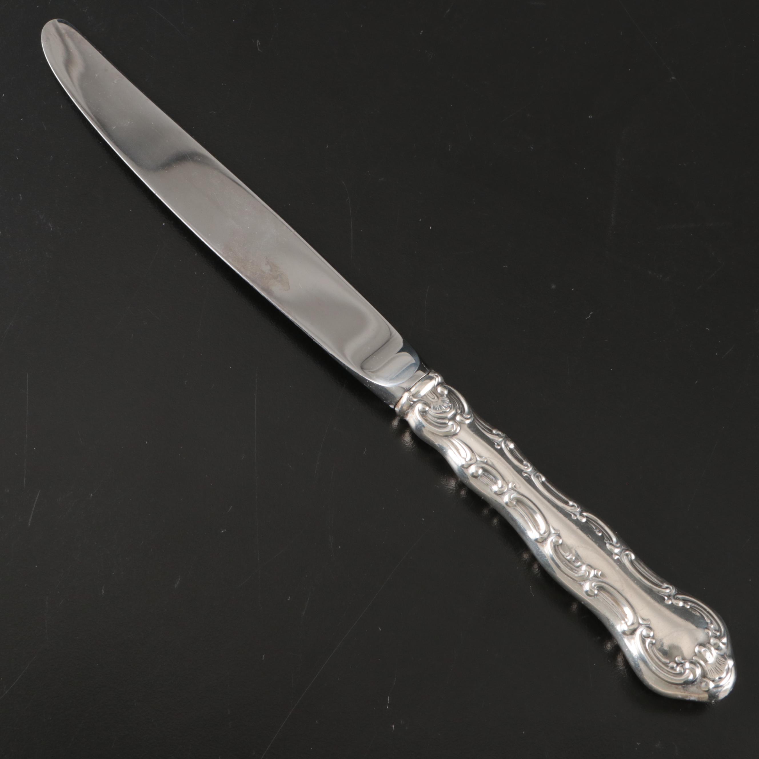Gorham "Strasbourg" Sterling Handed Dinner and Butter Knives