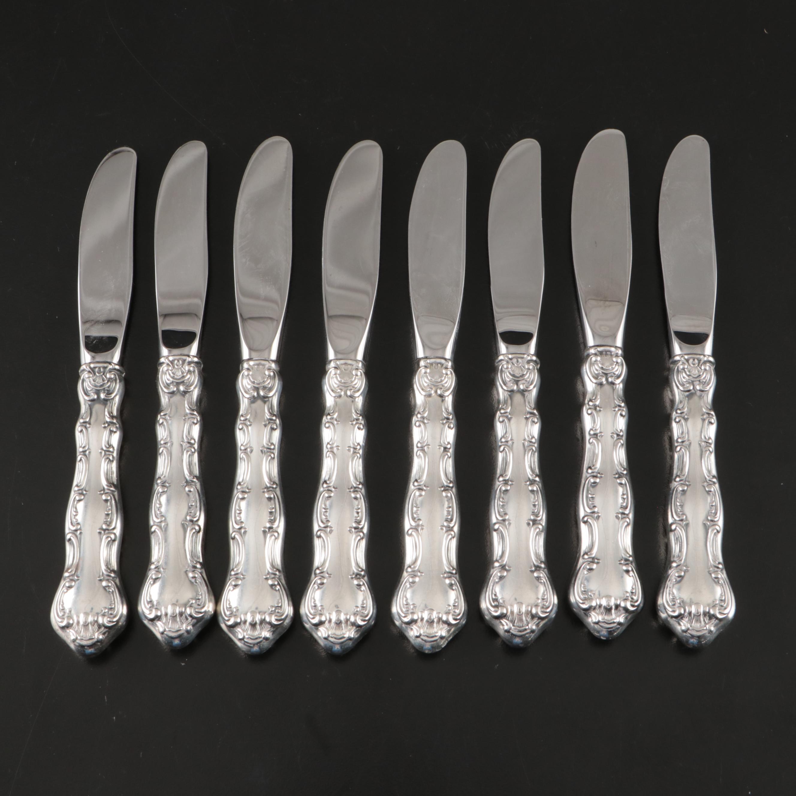 Gorham "Strasbourg" Sterling Handed Dinner and Butter Knives