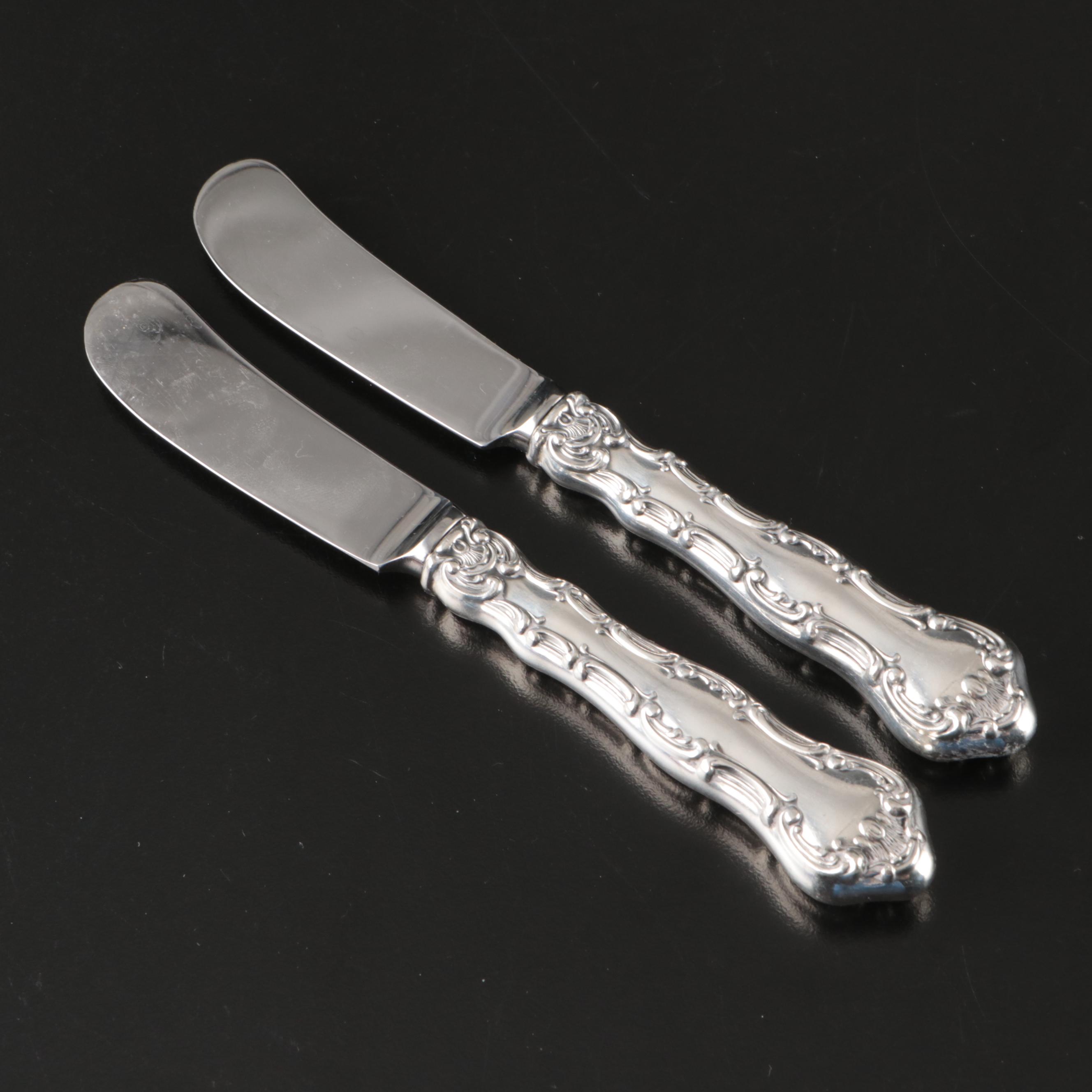 Gorham "Strasbourg" Sterling Handed Dinner and Butter Knives
