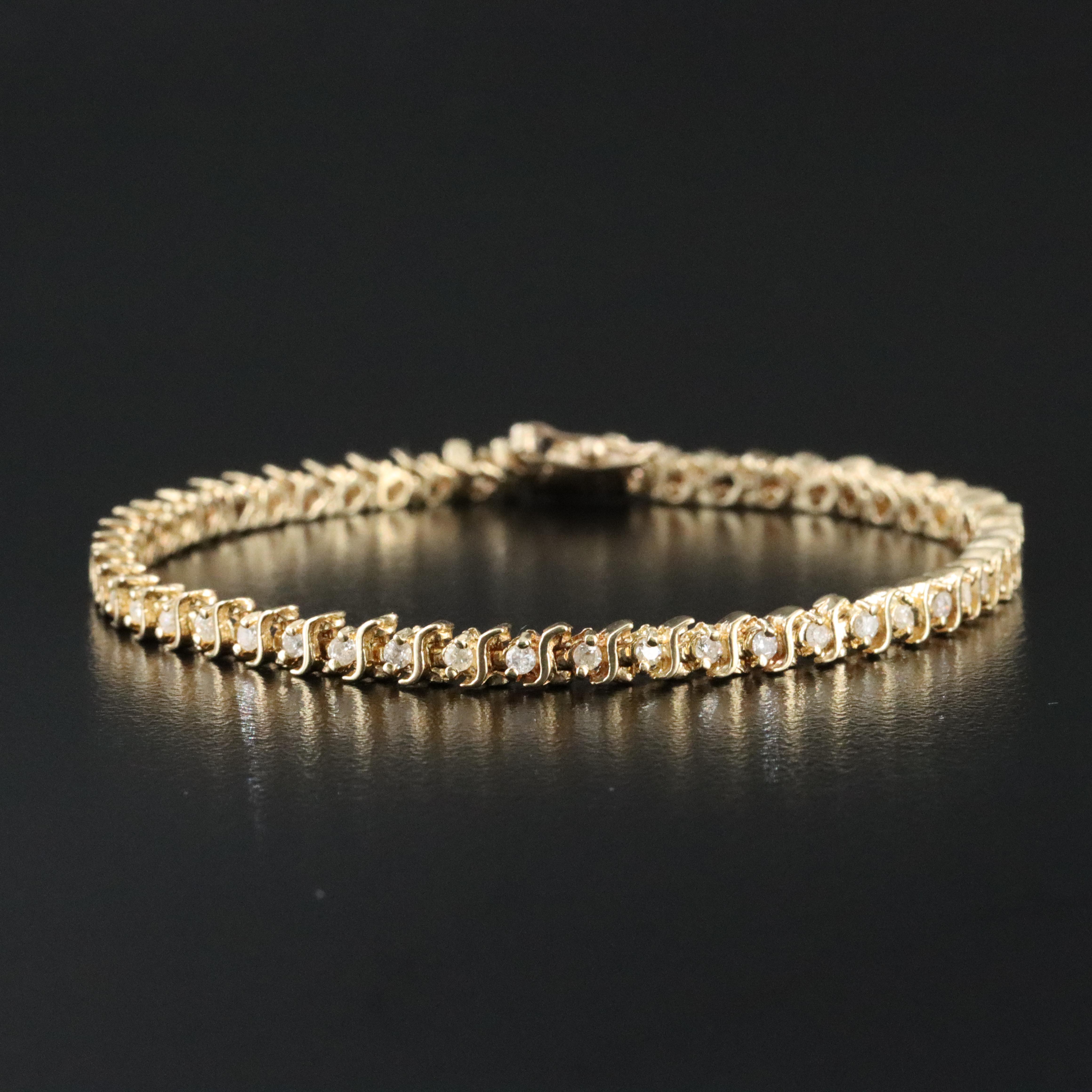 10K 0.93 CTW Diamond Bracelet