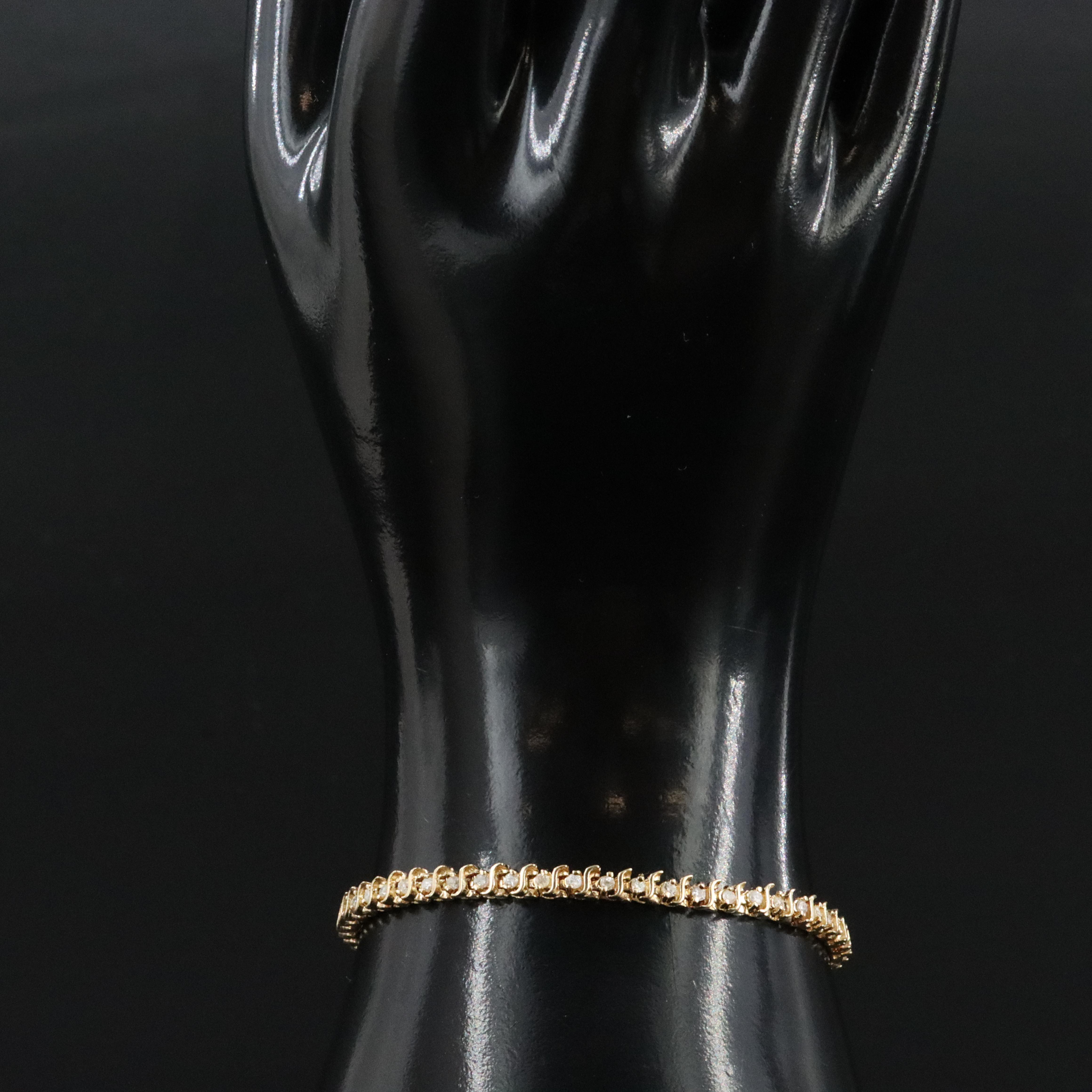 10K 0.93 CTW Diamond Bracelet