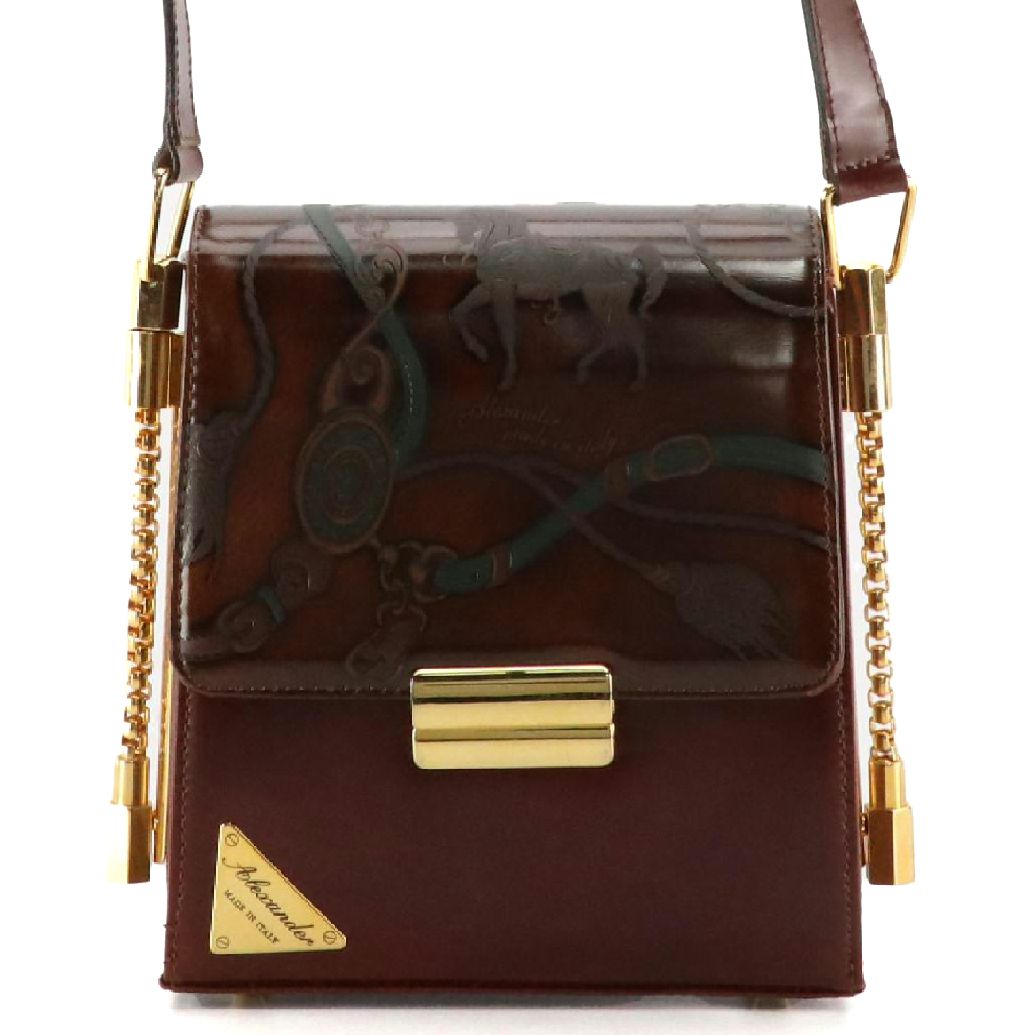 Alexander Two-Way Satchel in Embossed Glazed Leather