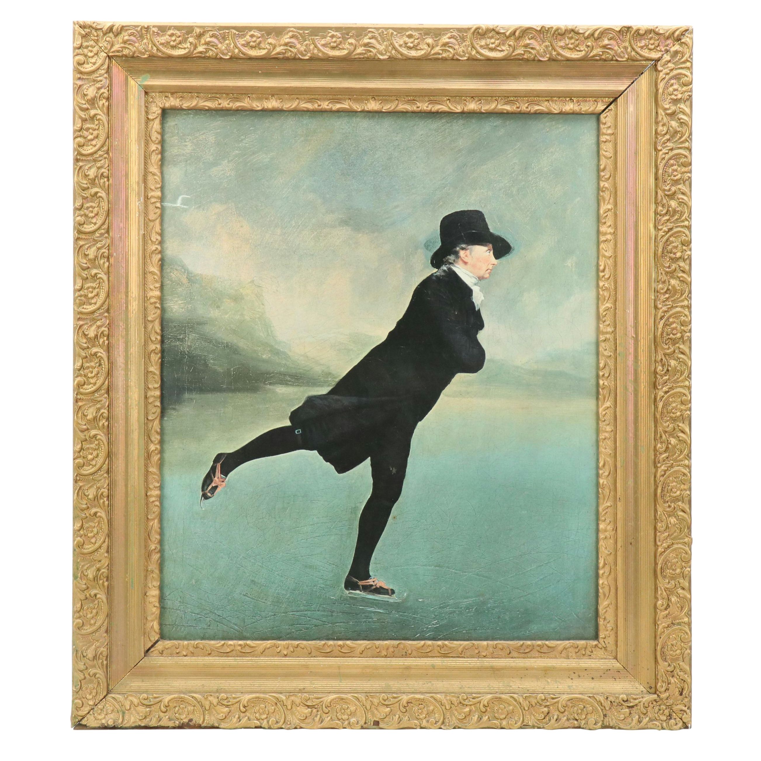 Offset Lithograph "The Skating Minister"