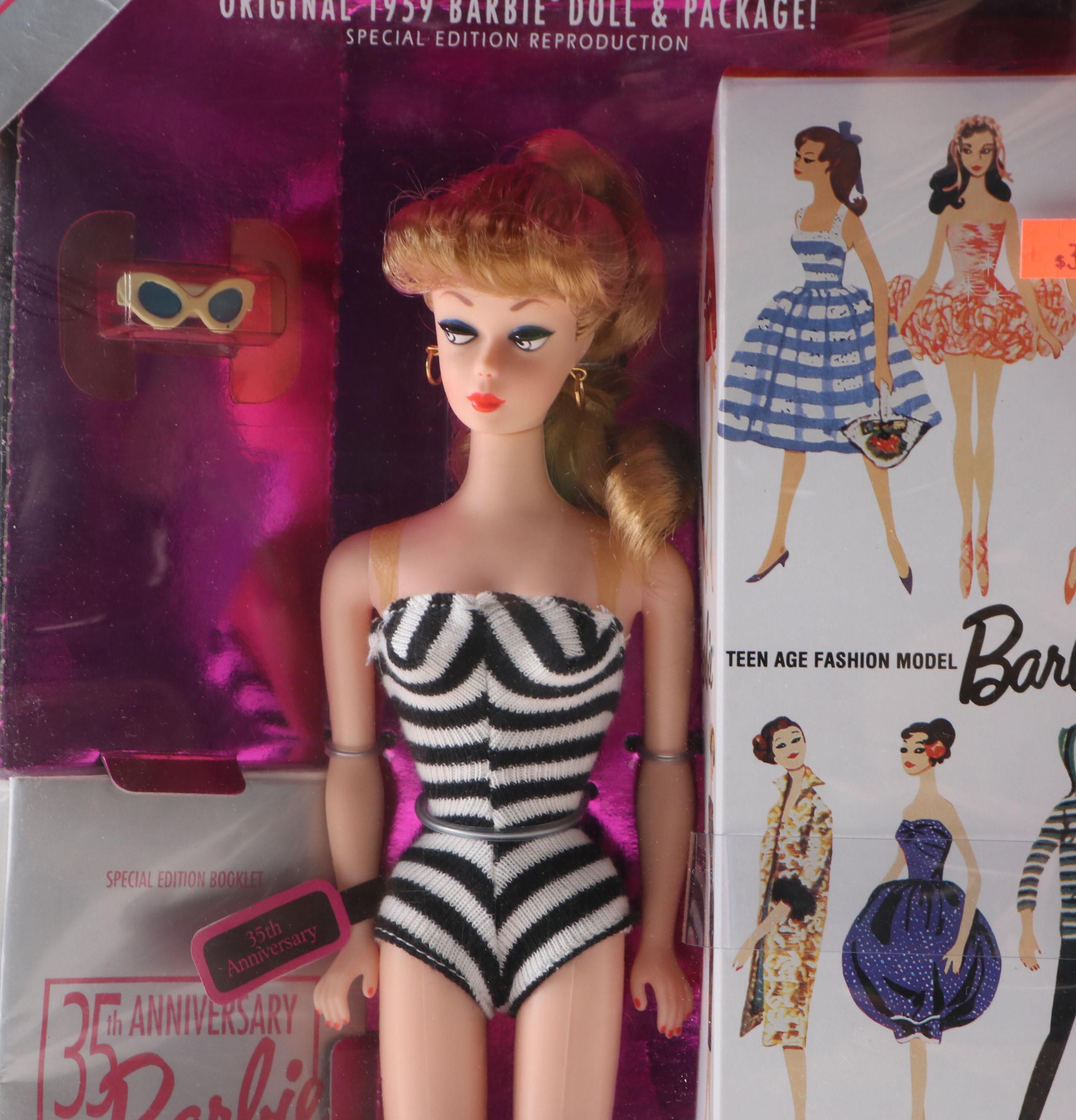 Mattel "35th Anniversary" Barbie Dolls, 1993