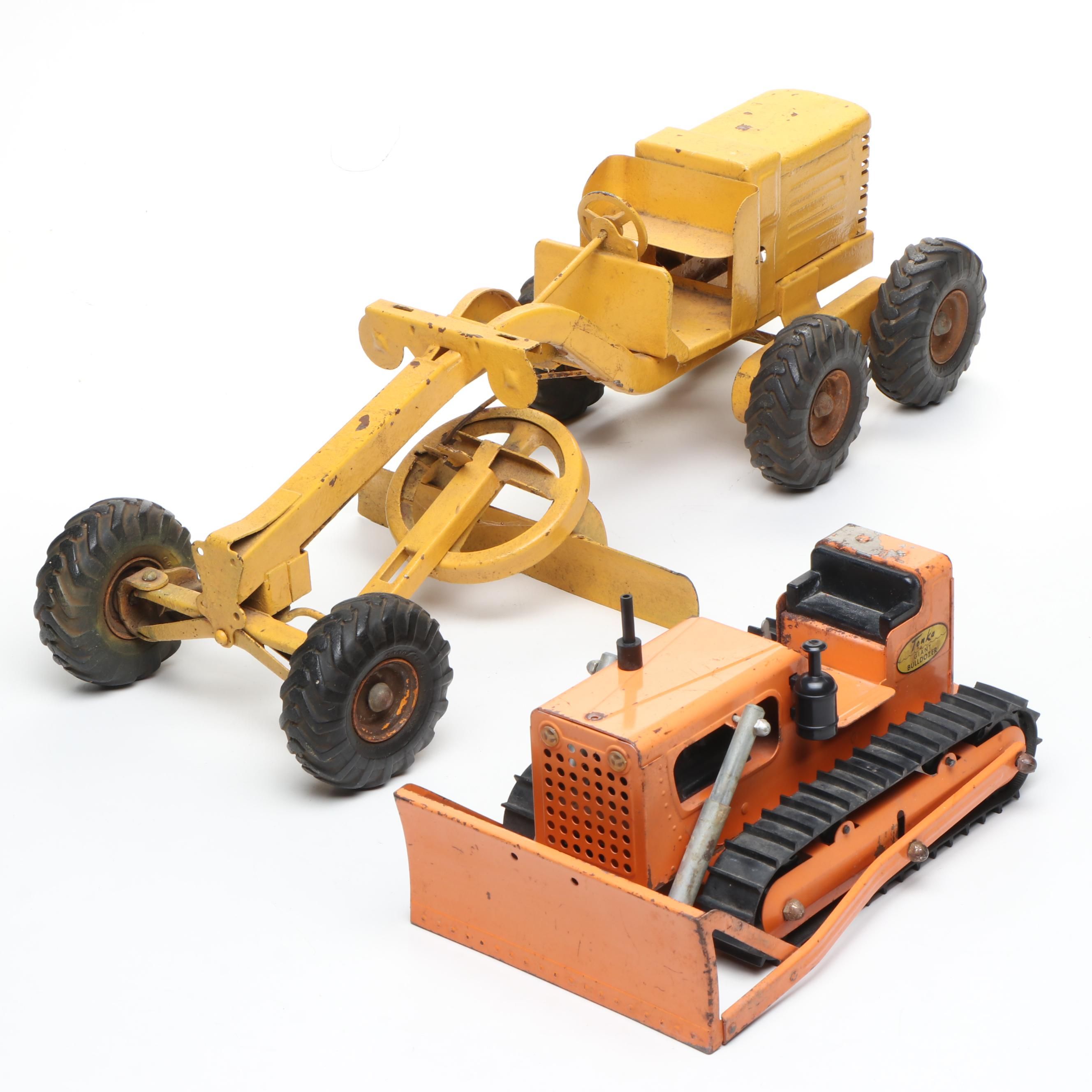 Tonka Giant Bulldozer and Doepke Adams Road Grader