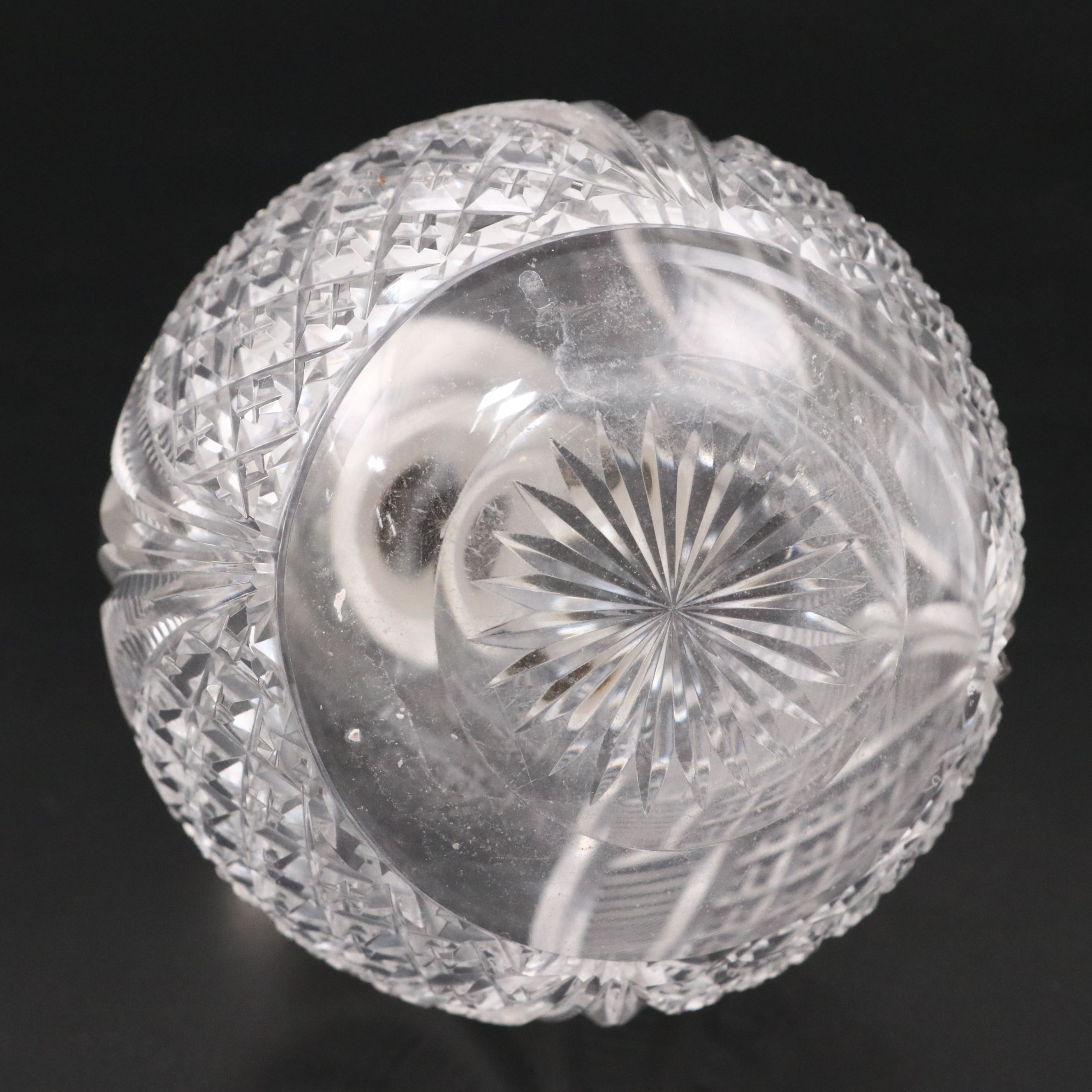 English William Comyns Sterling Silver and Cut Glass Scent Bottle, 1908