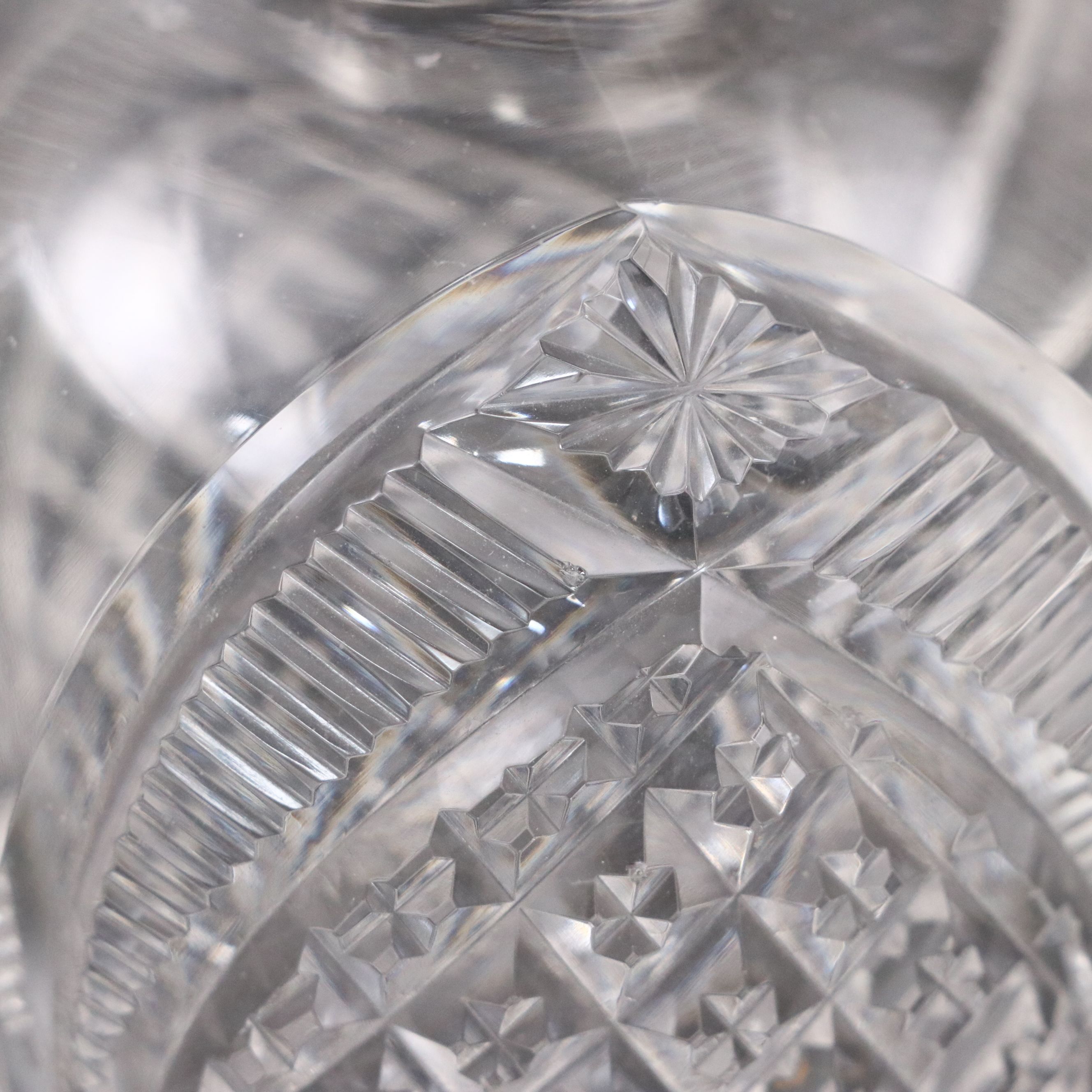 English William Comyns Sterling Silver and Cut Glass Scent Bottle, 1908