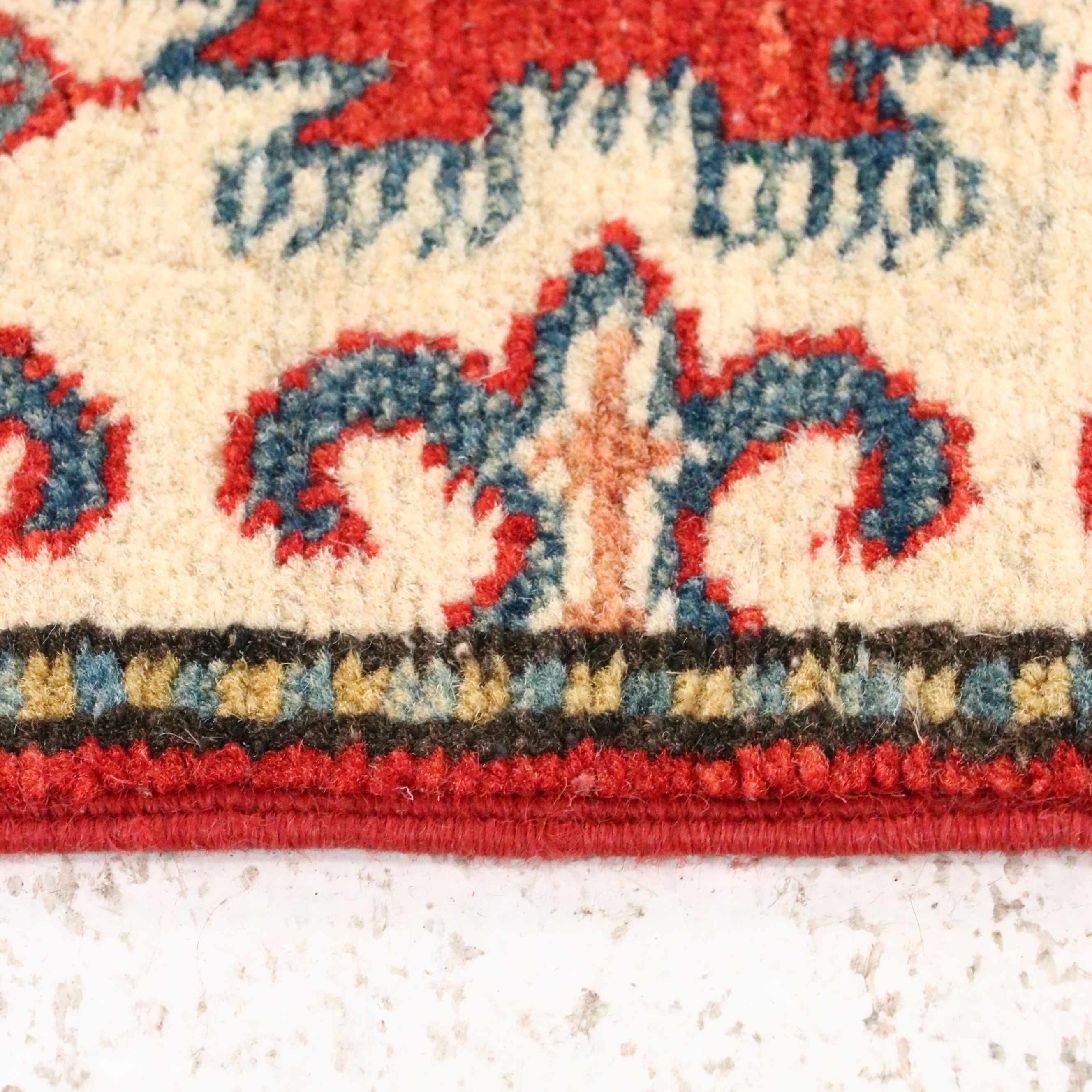 4'10 x 12'7 Hand-Knotted Afghan Kazak Long Rug