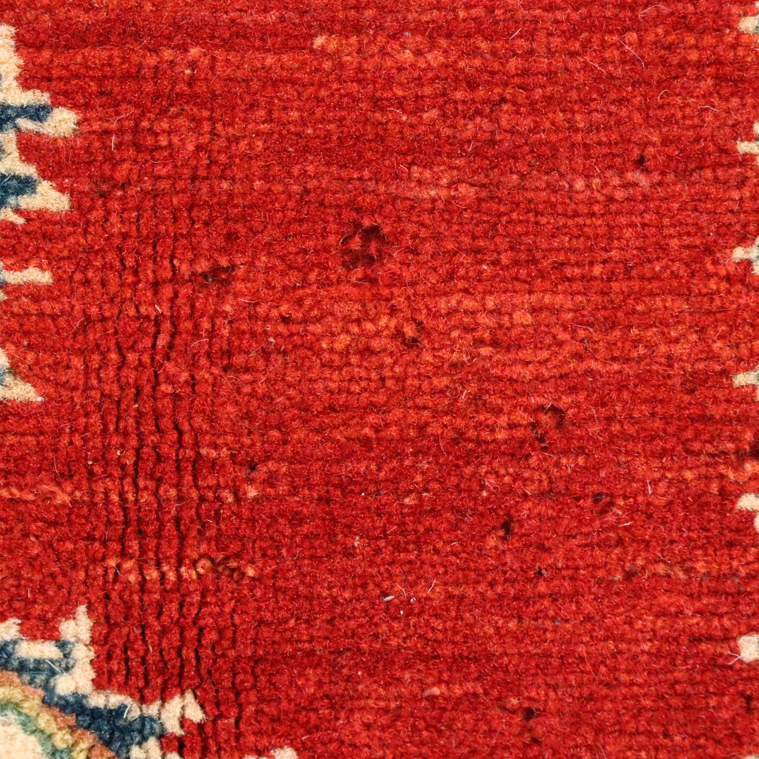 4'10 x 12'7 Hand-Knotted Afghan Kazak Long Rug