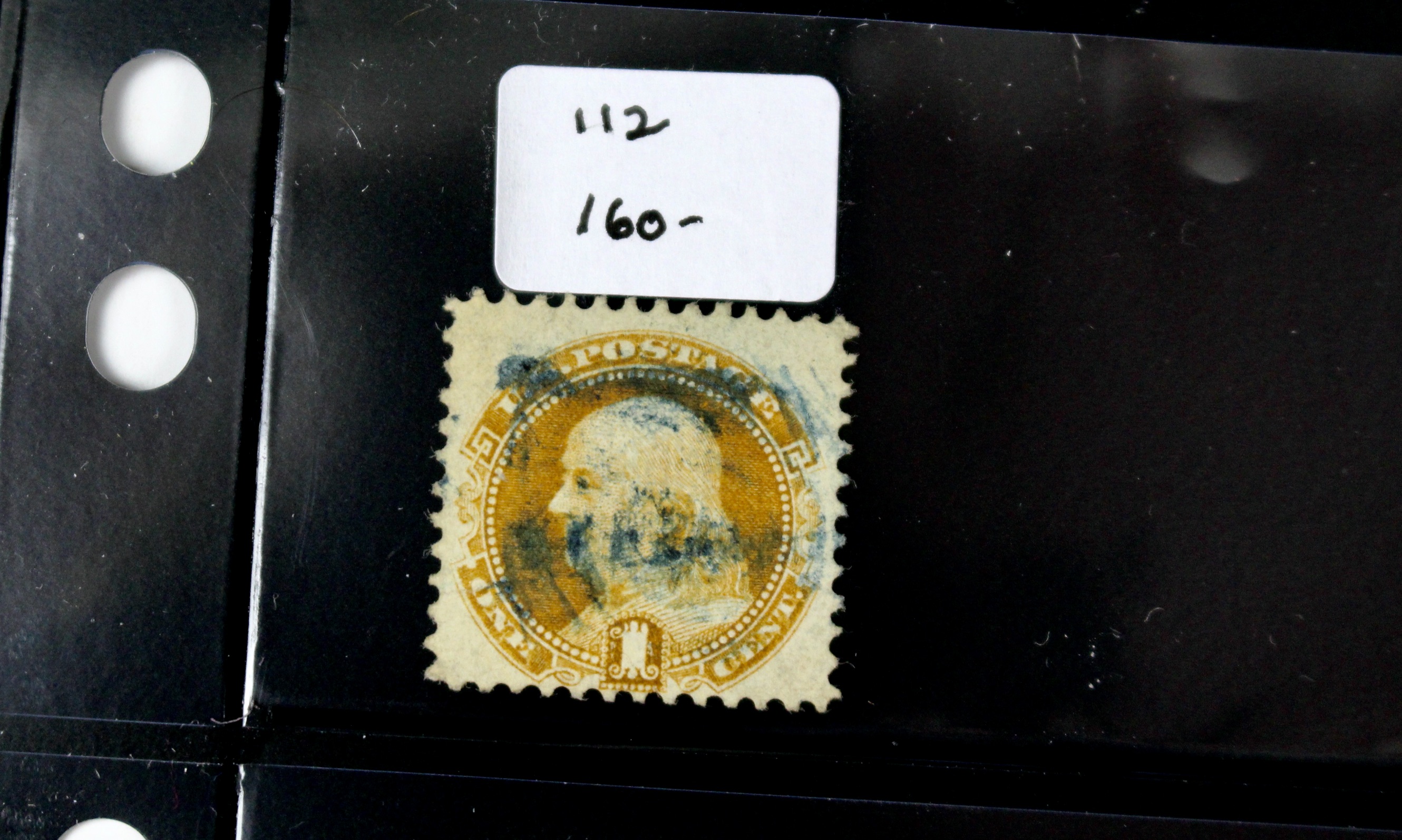 Six Used U.S. Pictorial Postage Stamps, 1869