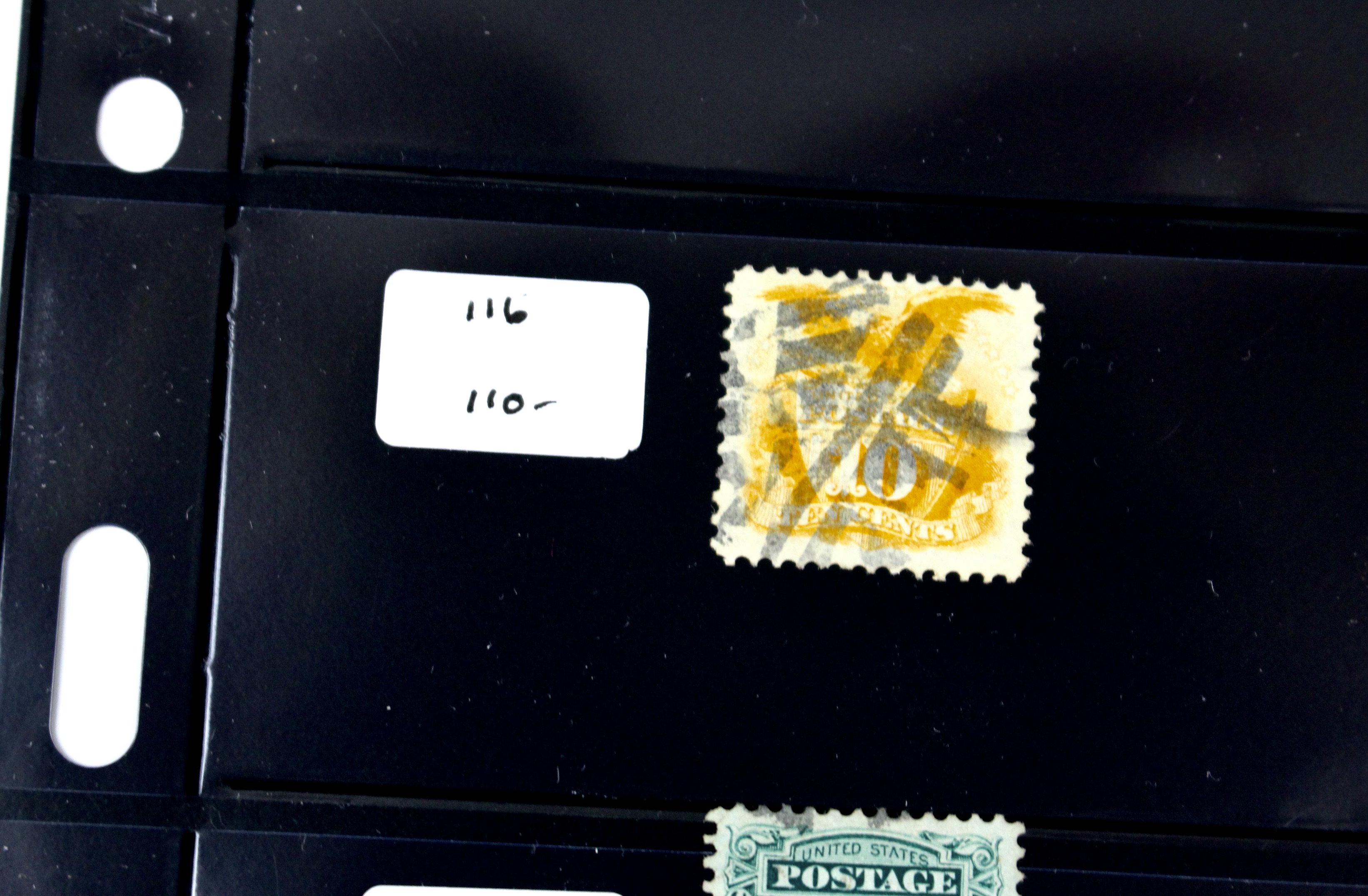 Six Used U.S. Pictorial Postage Stamps, 1869