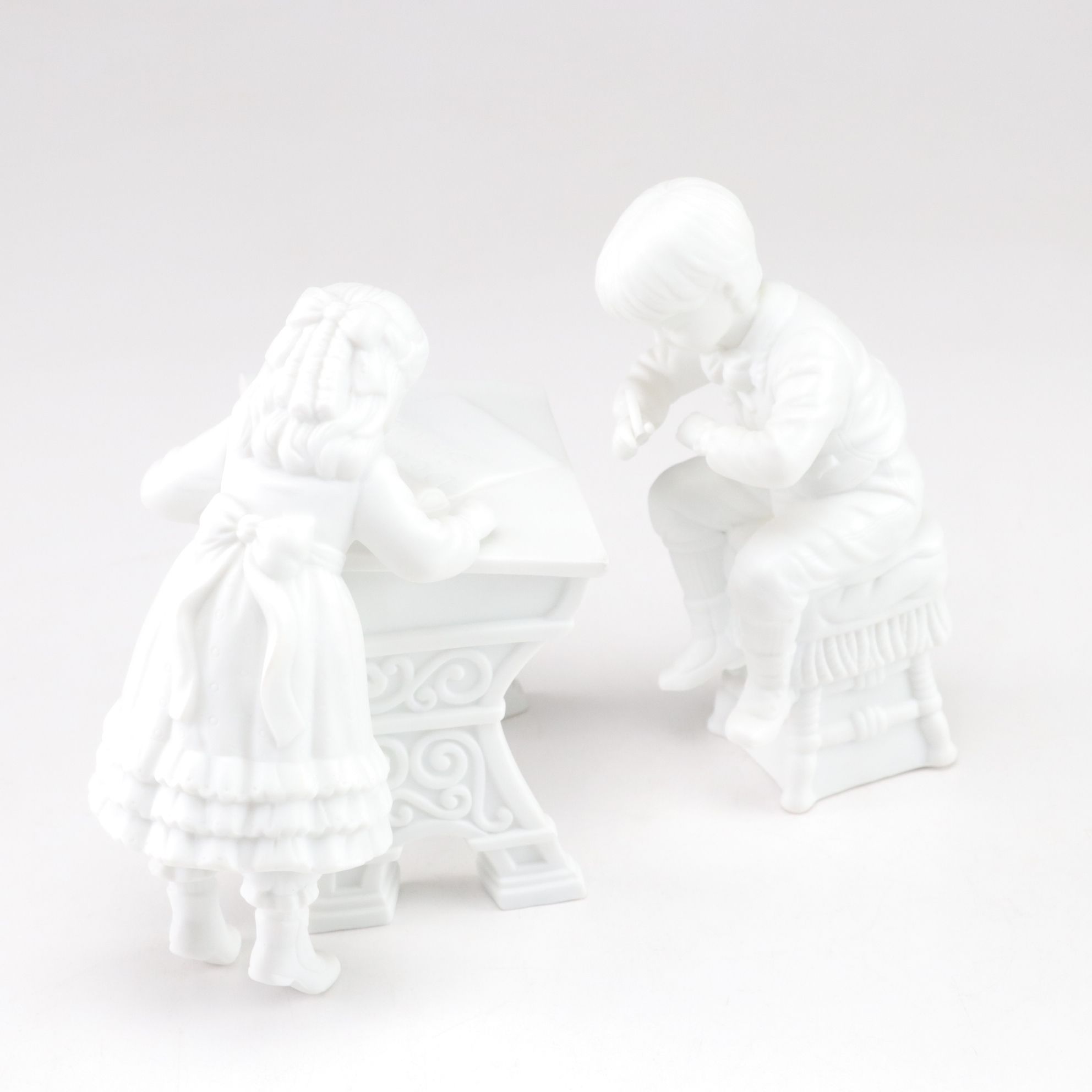 Pipka "Yes, Virginia" and "The Christmas Traveler" with Radko Glass Ornaments