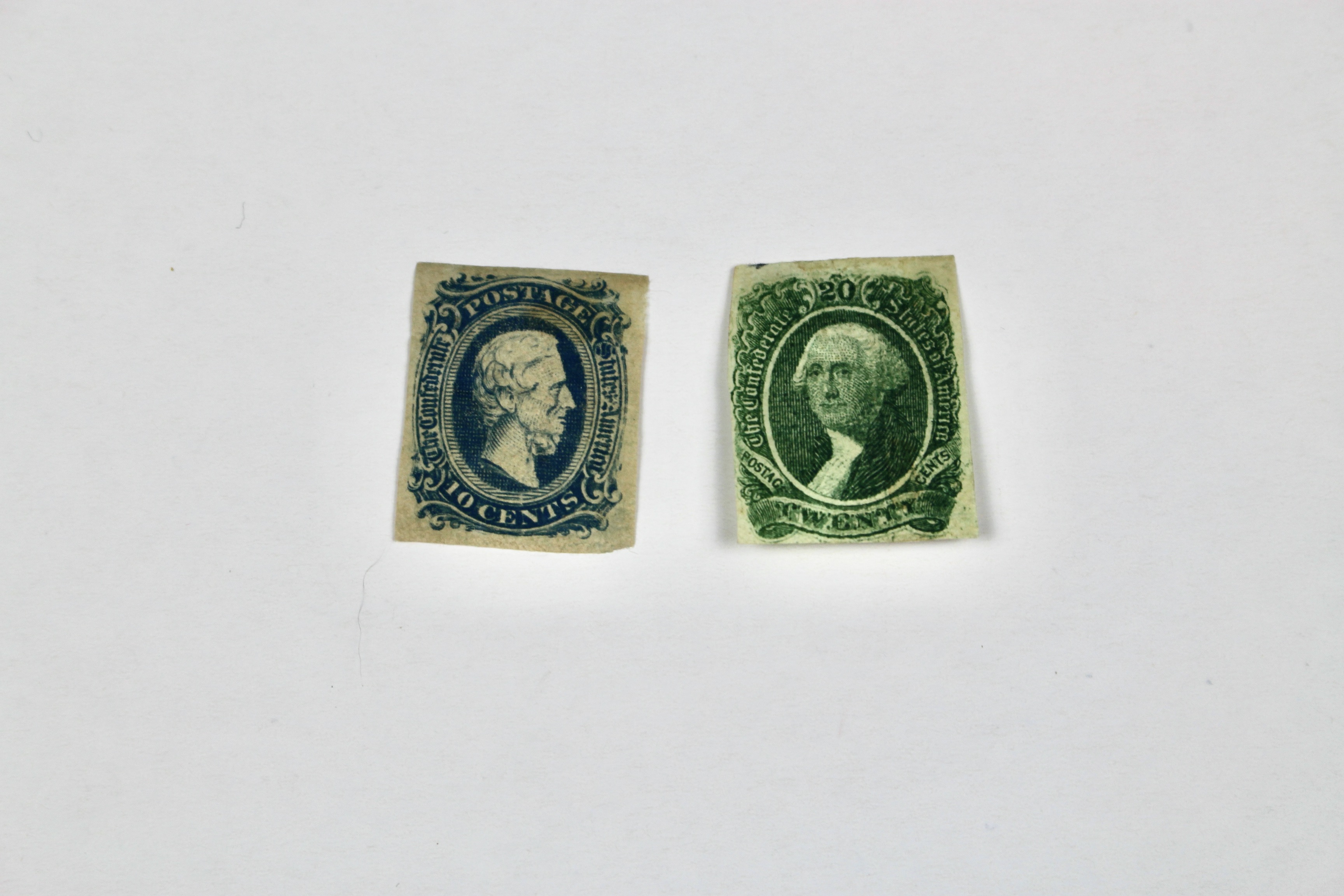 Collection of Six Confederate Postage Stamps