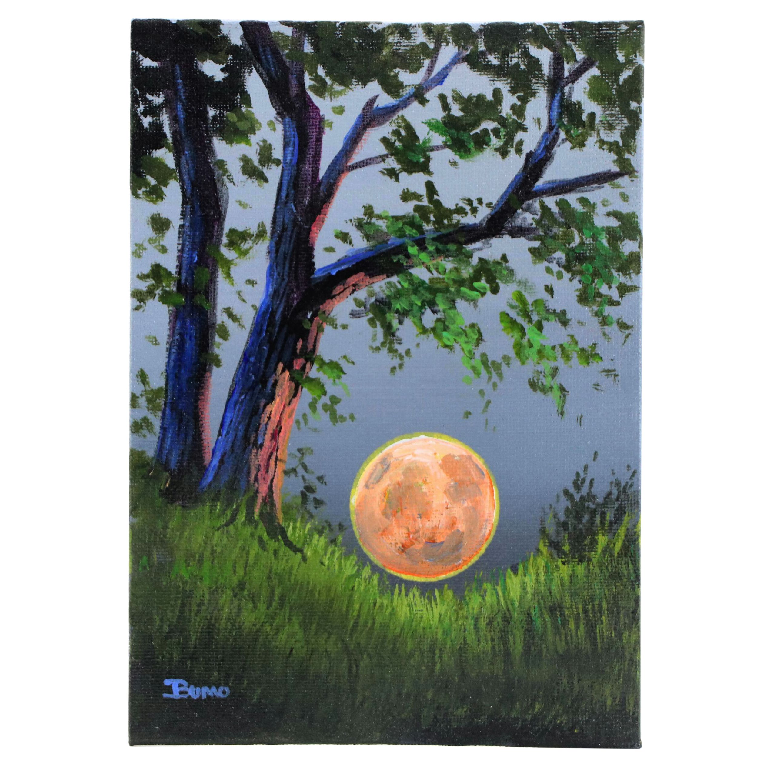 Doug "Bumo" Johnpeer Sunset Landscape Oil Painting, 2025