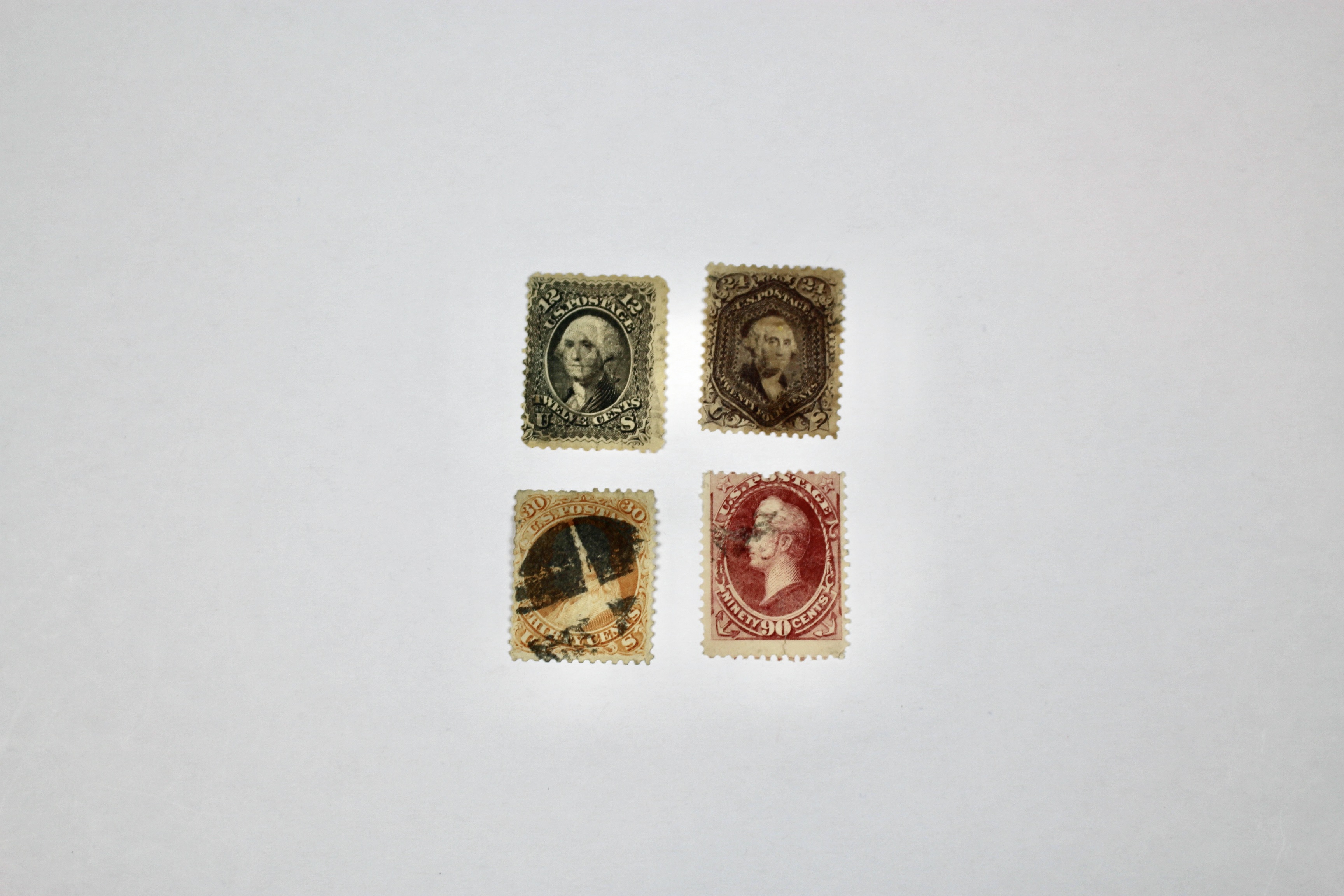 Four Classic Early U.S. Postage Stamps