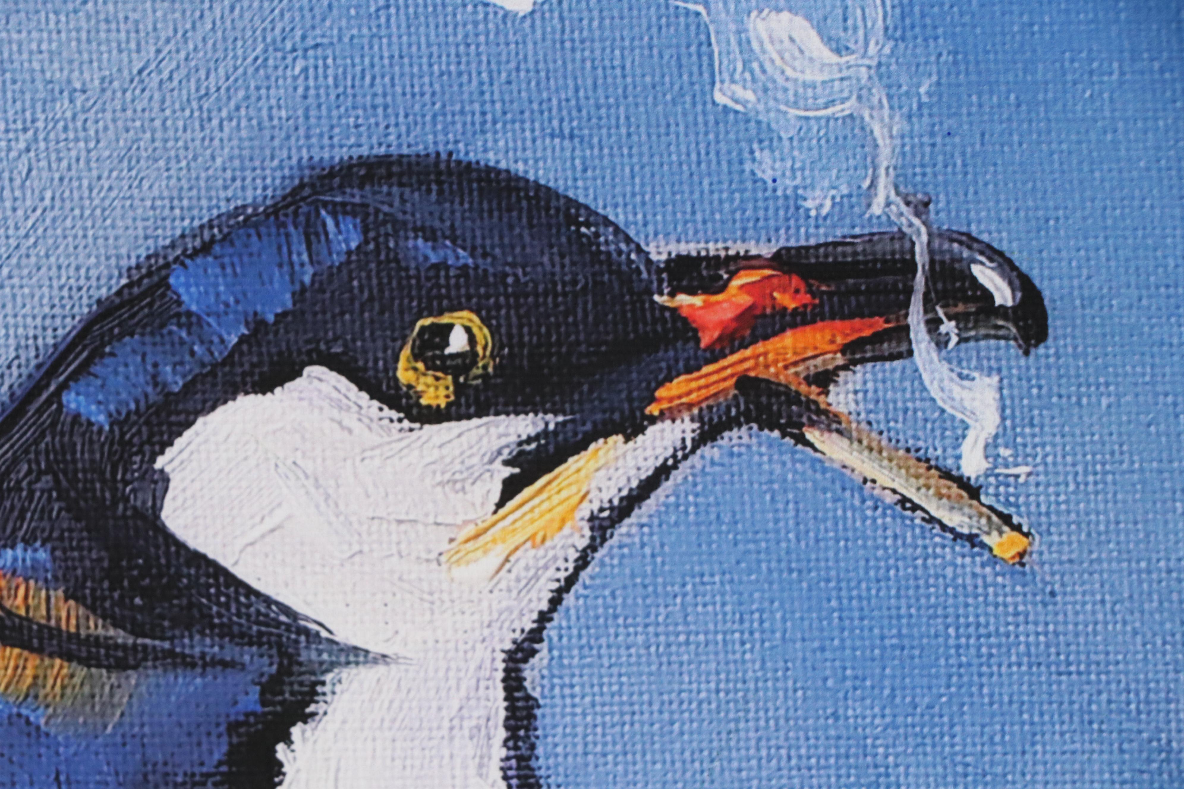 William Hawkins Giclée "Smoking Penguin," 21st Century
