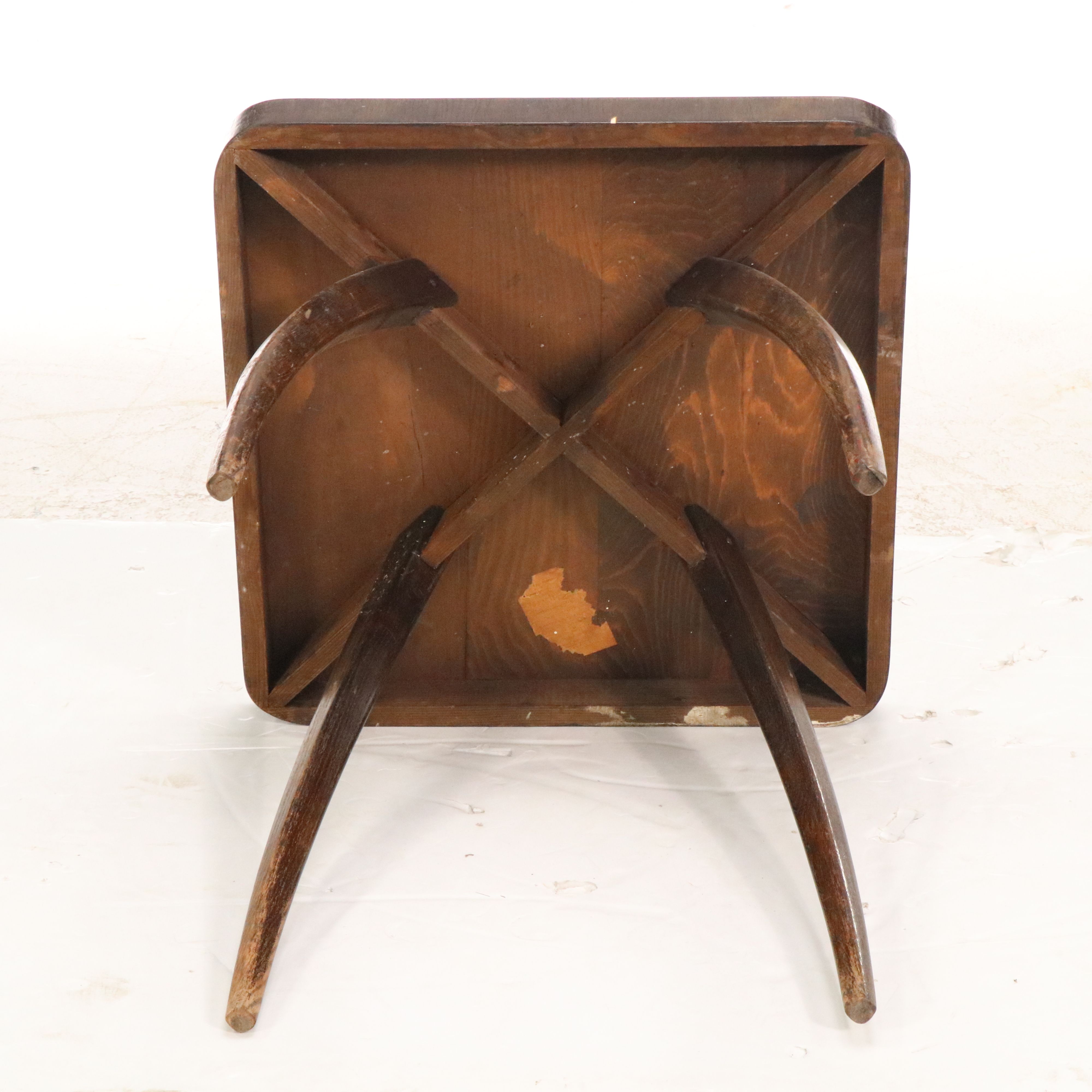Walnut Spider-Leg Side Table Inspired by Jindřich Halabala