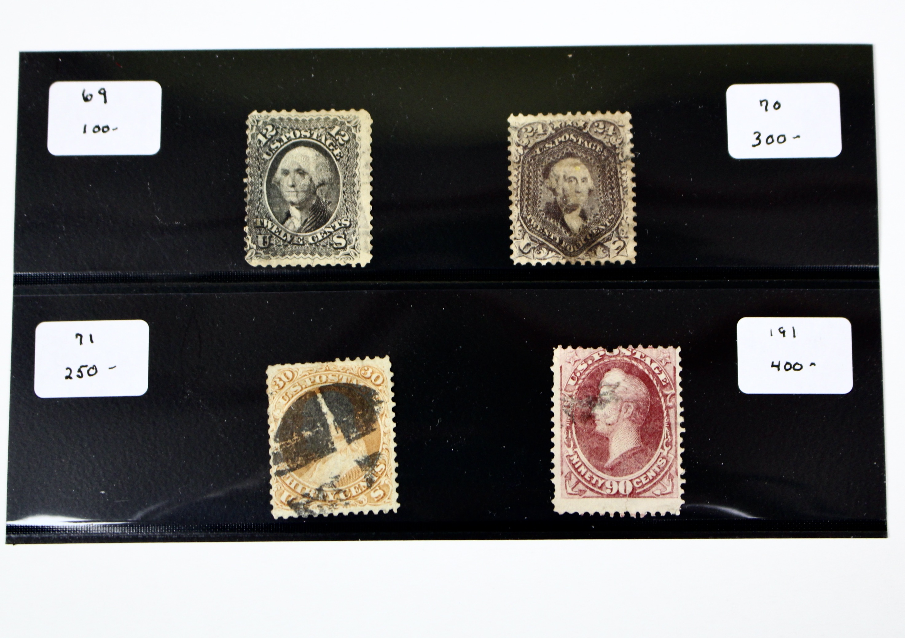 Four Classic Early U.S. Postage Stamps