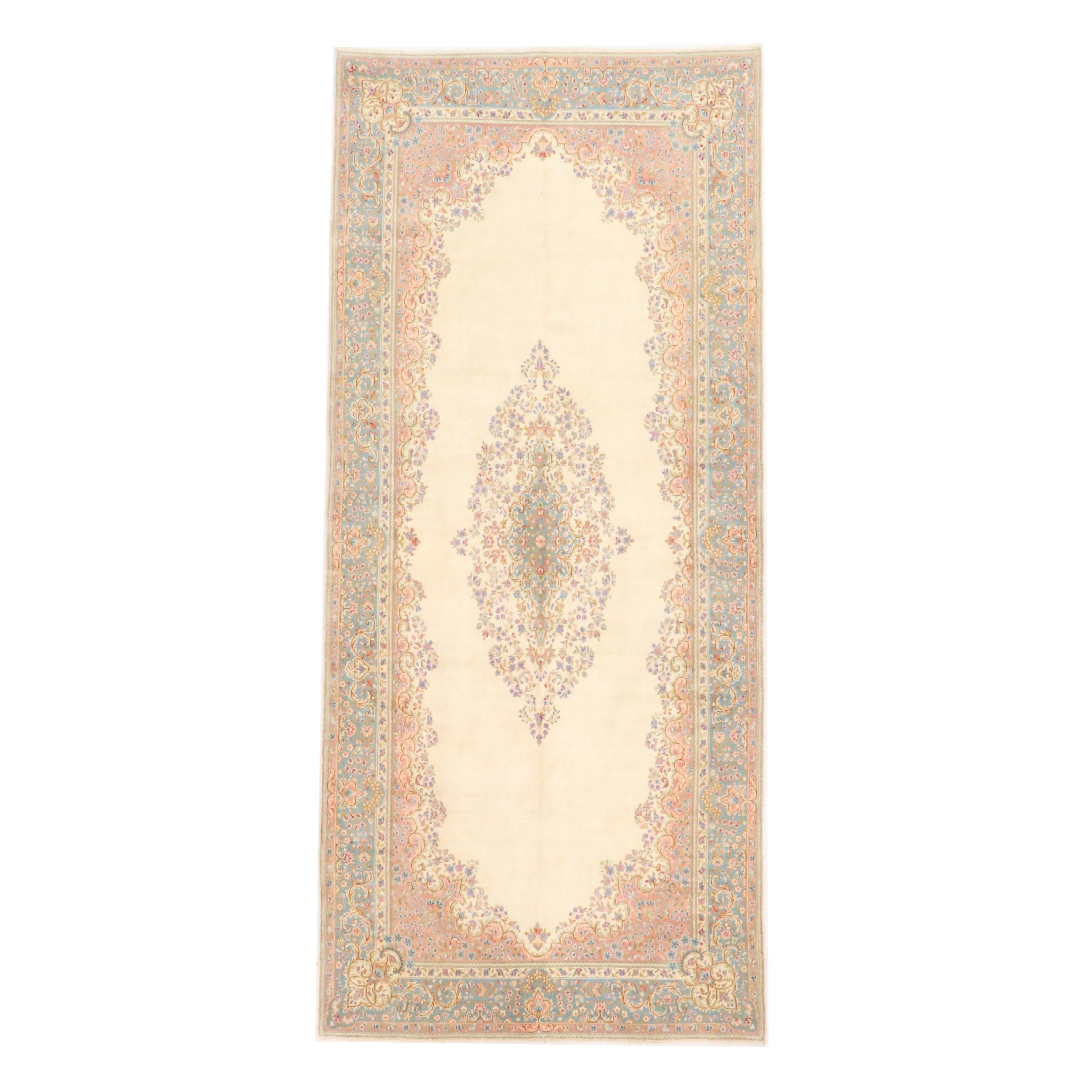 6'11 x 16' Hand-Knotted Persian Kerman Room Sized Rug