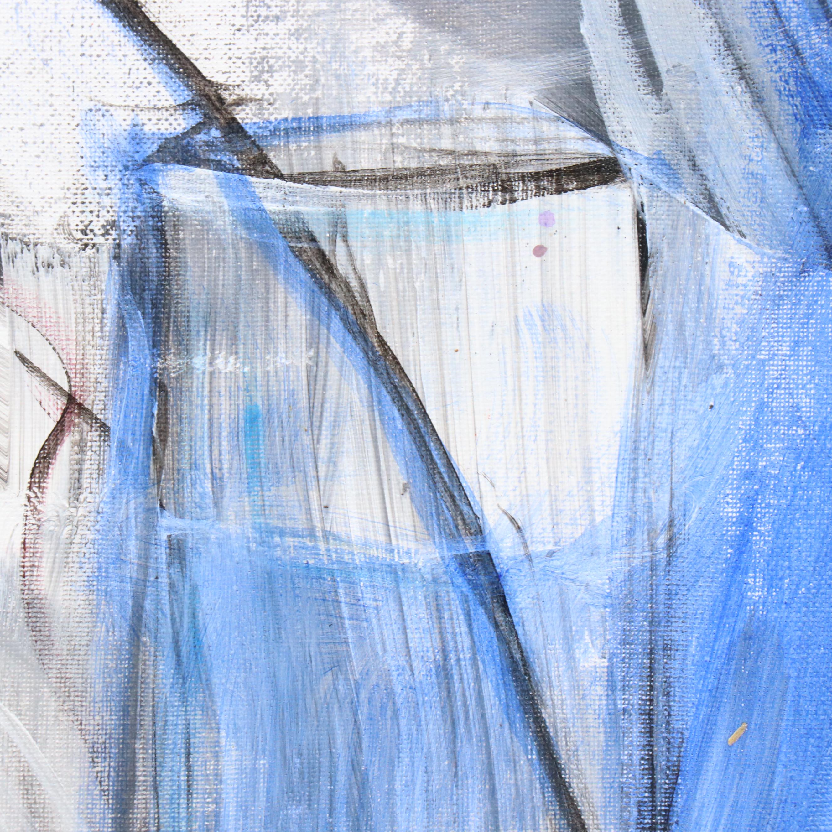 Said Oladejo-lawal Stylized Floral Acrylic Painting, 2020