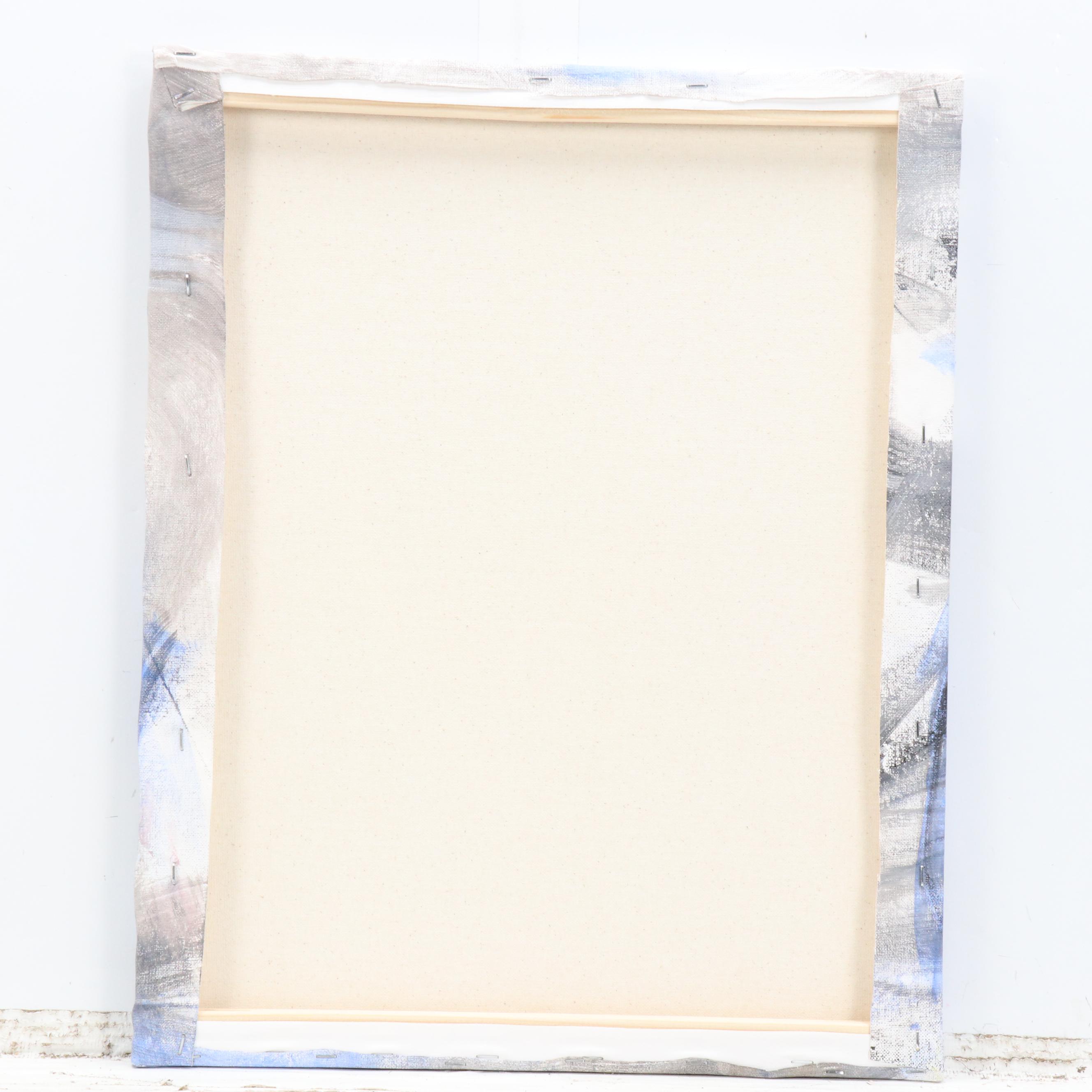 Said Oladejo-lawal Stylized Floral Acrylic Painting, 2020