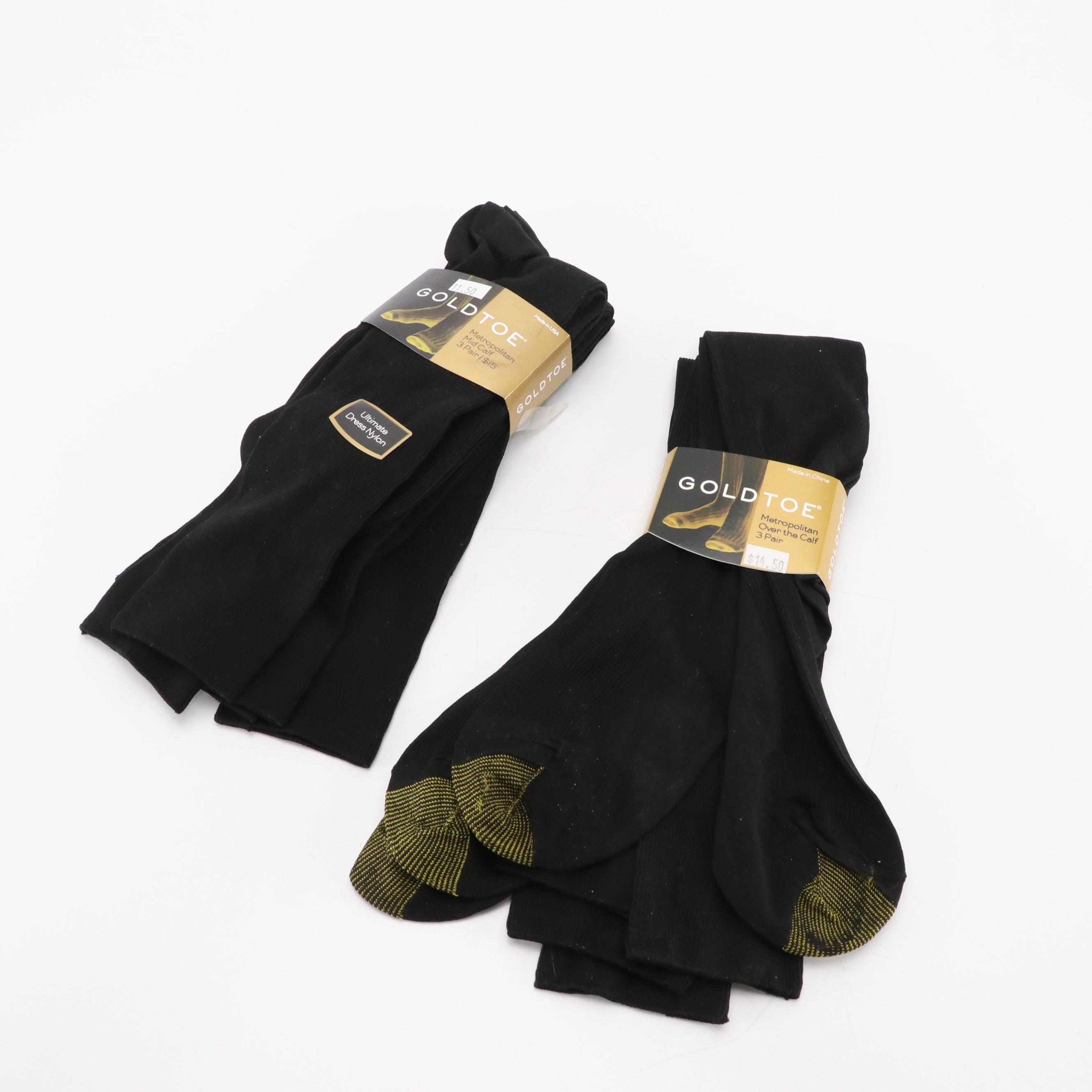 Men's Cole Haan Derby Shoes and Nike Air Loafers with GoldToe Dress Socks