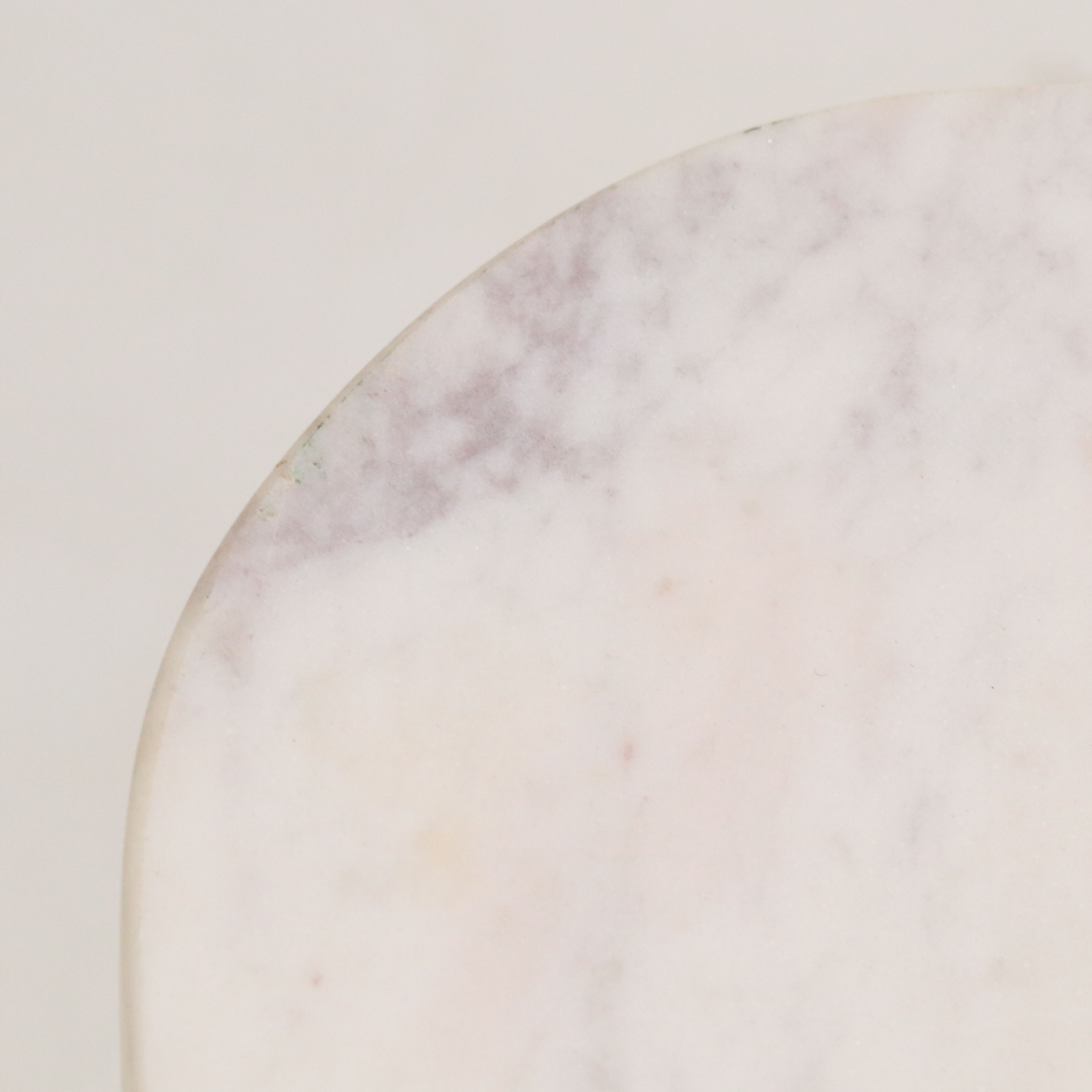 Fruitwood Accent Table with Marble Top