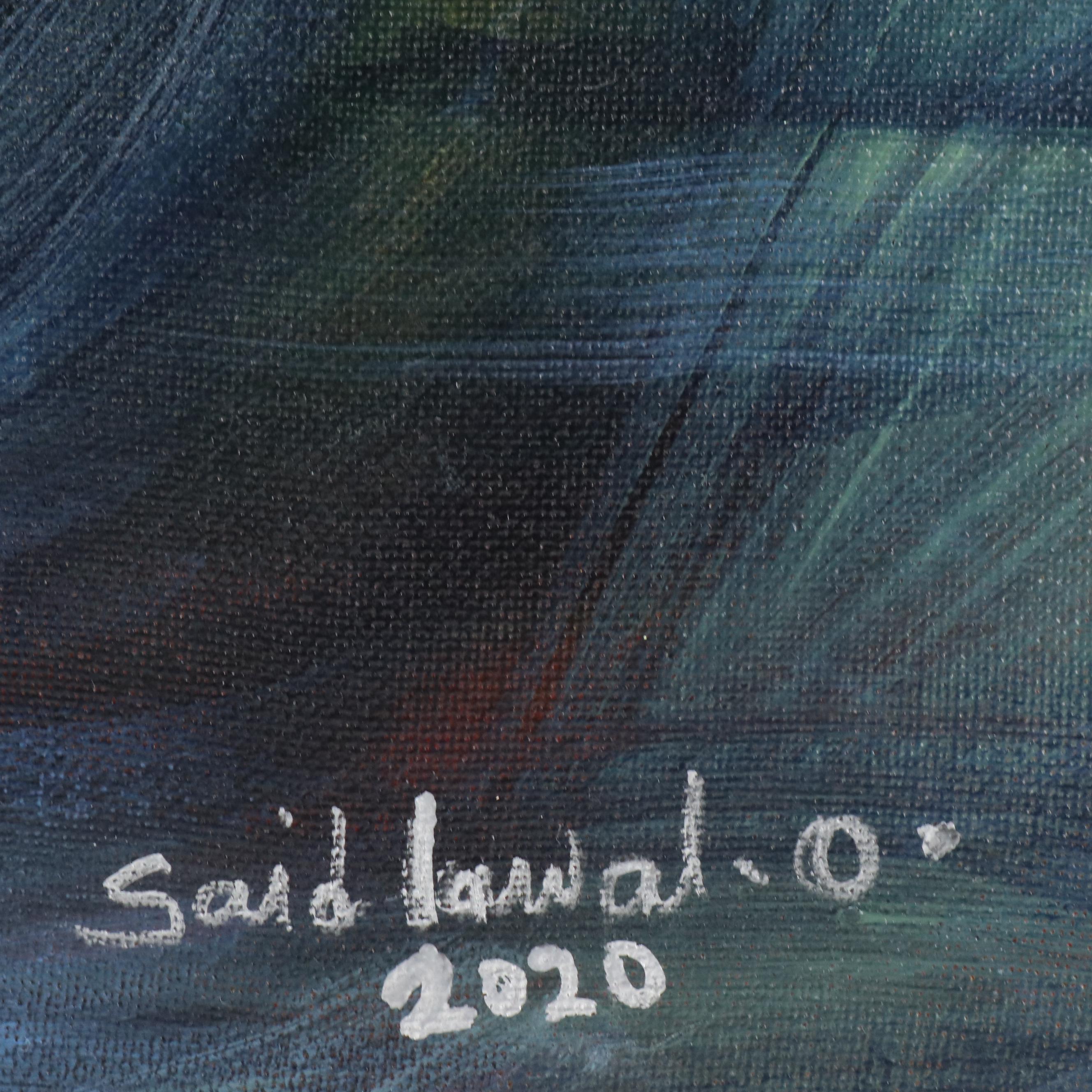 Said Oladejo-lawal Floral Still Life Acrylic Painting, 2020