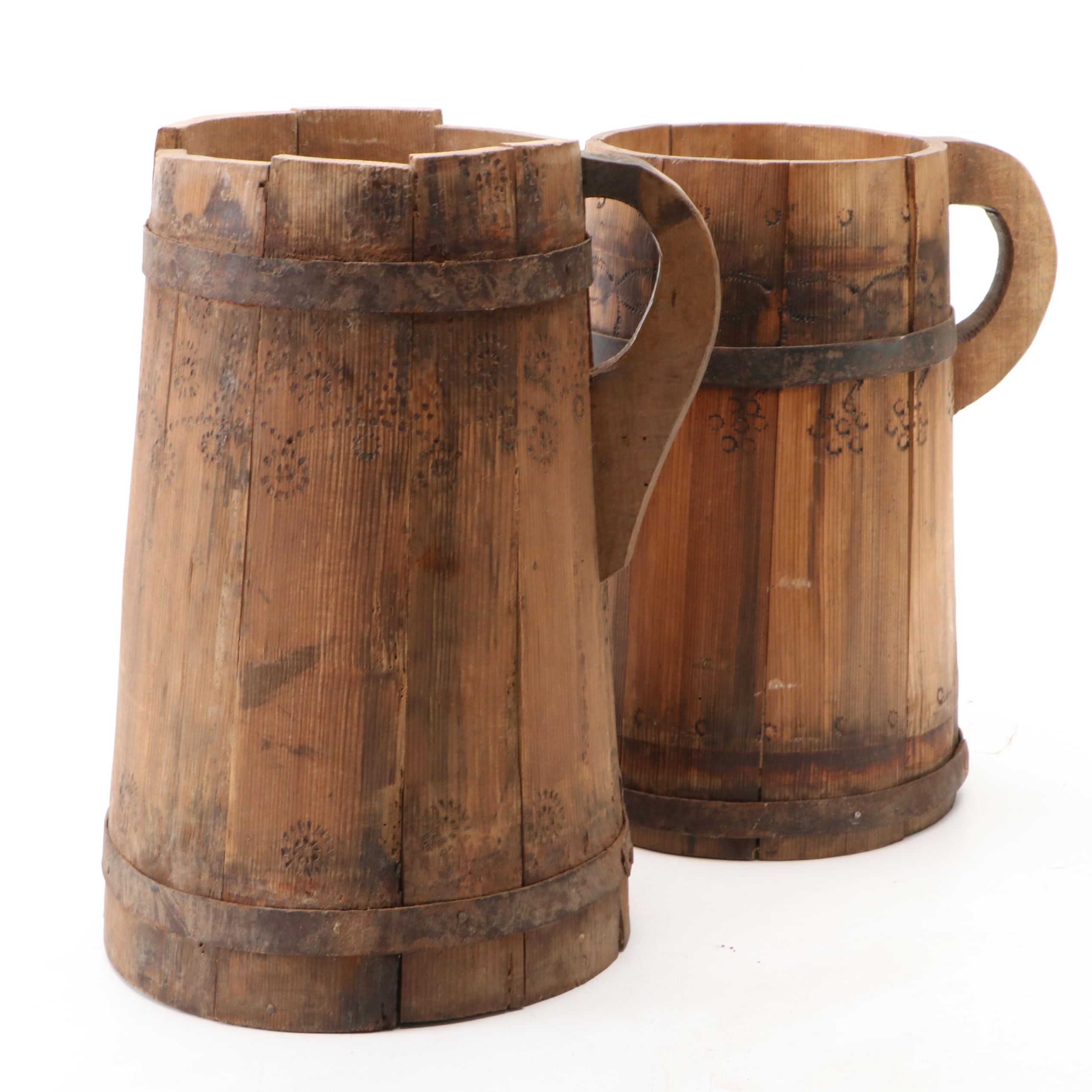 Scandinavian Style Wooden Tankards
