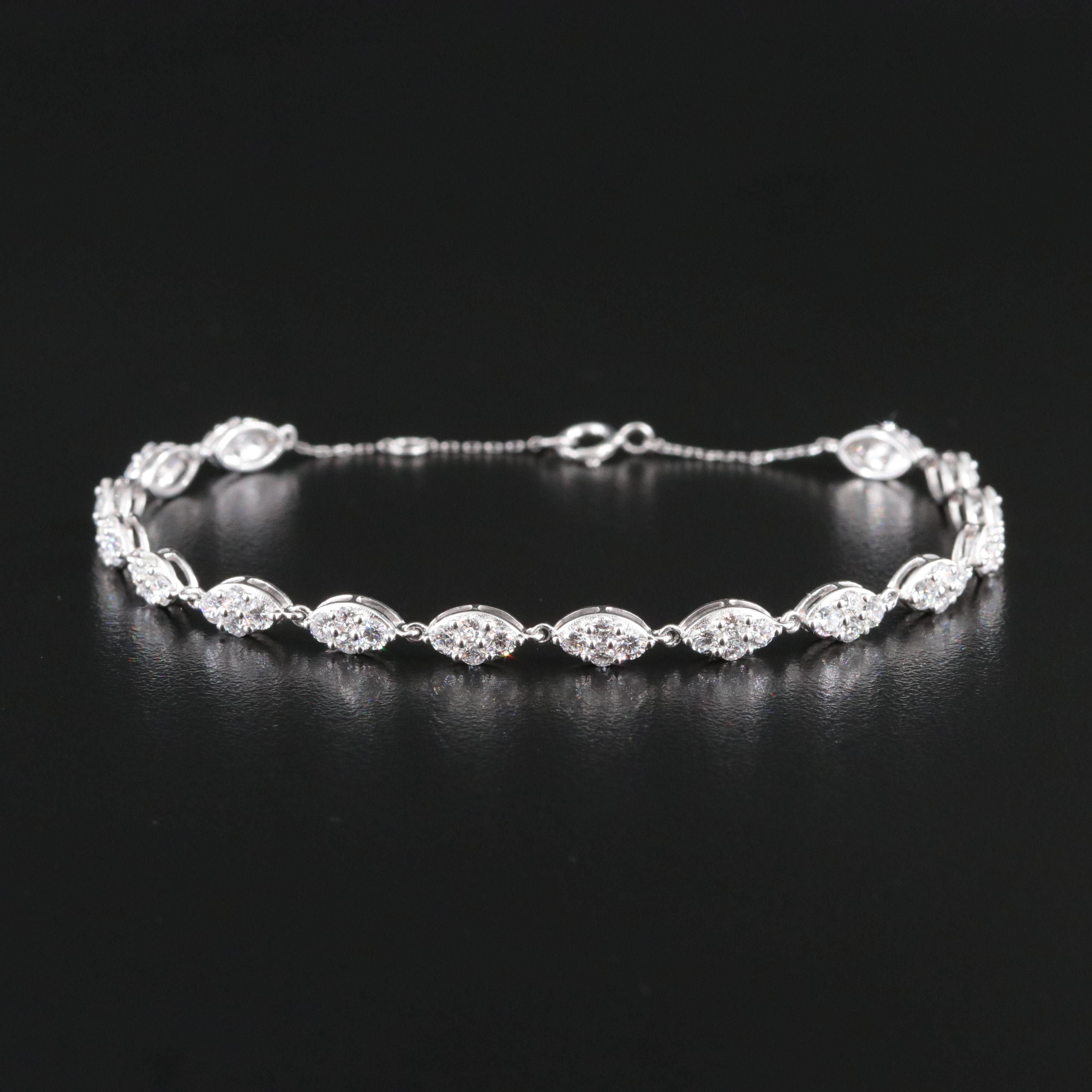 14K 2.42 CTW Lab Grown Diamond Bracelet with IGI Jewelry Report