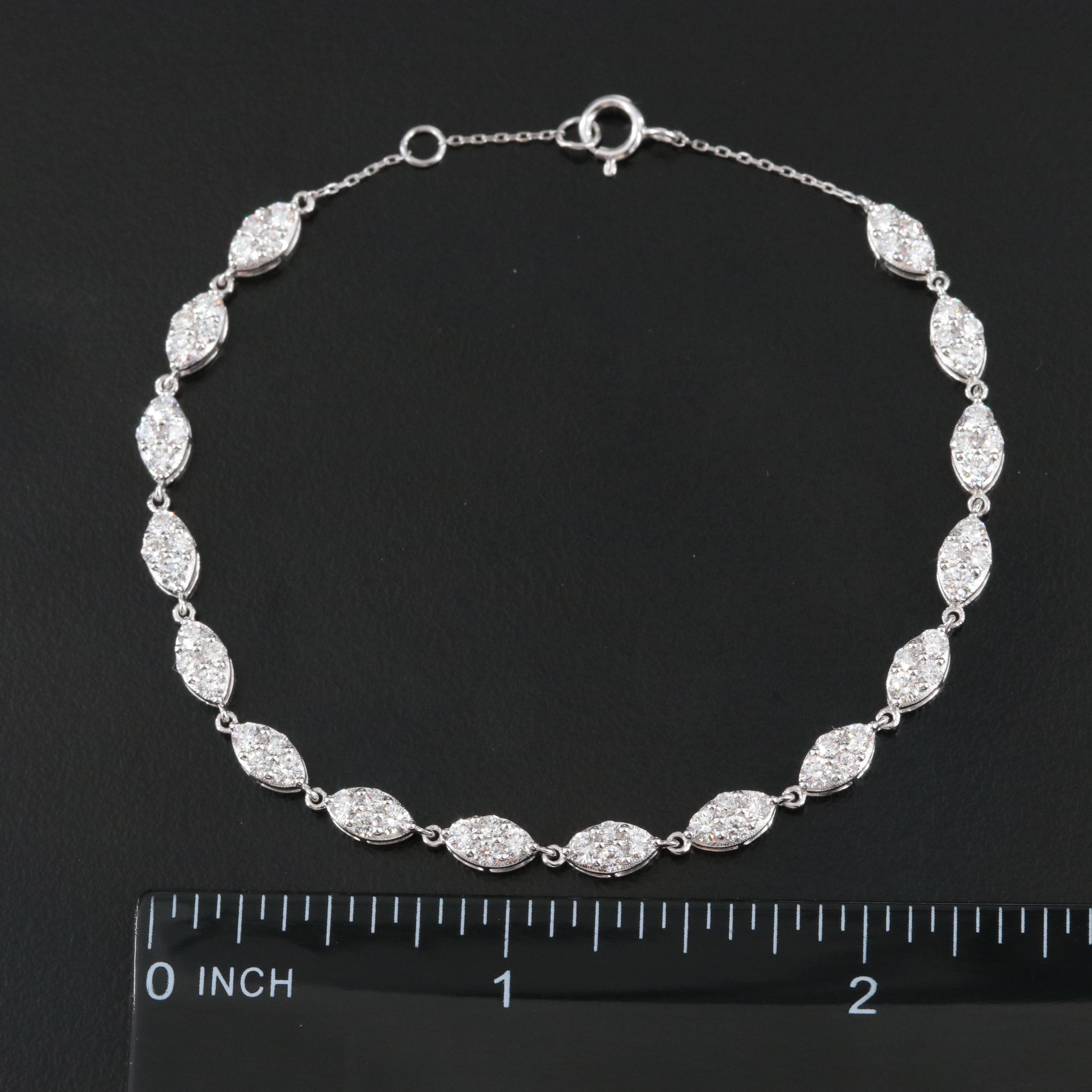 14K 2.42 CTW Lab Grown Diamond Bracelet with IGI Jewelry Report