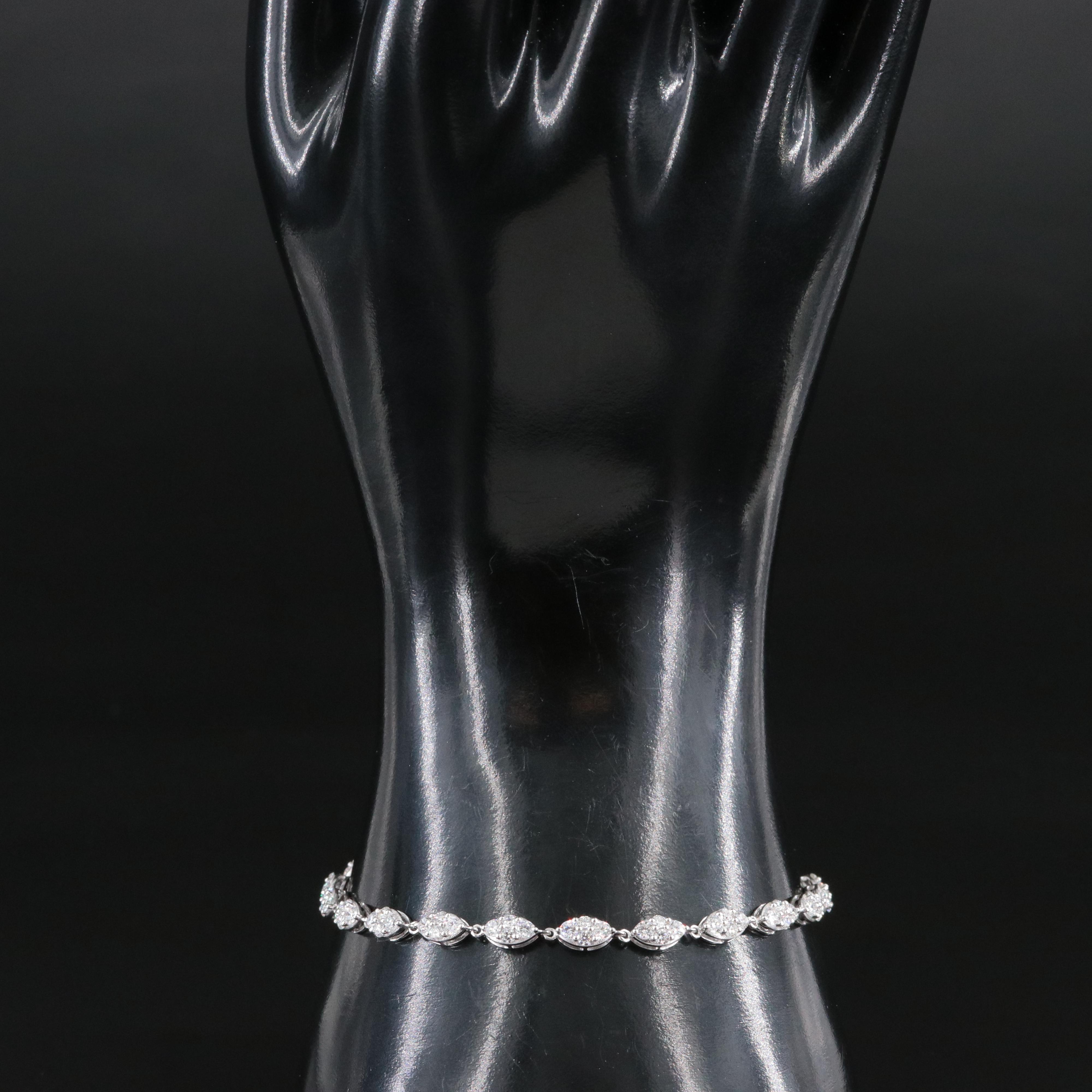 14K 2.42 CTW Lab Grown Diamond Bracelet with IGI Jewelry Report