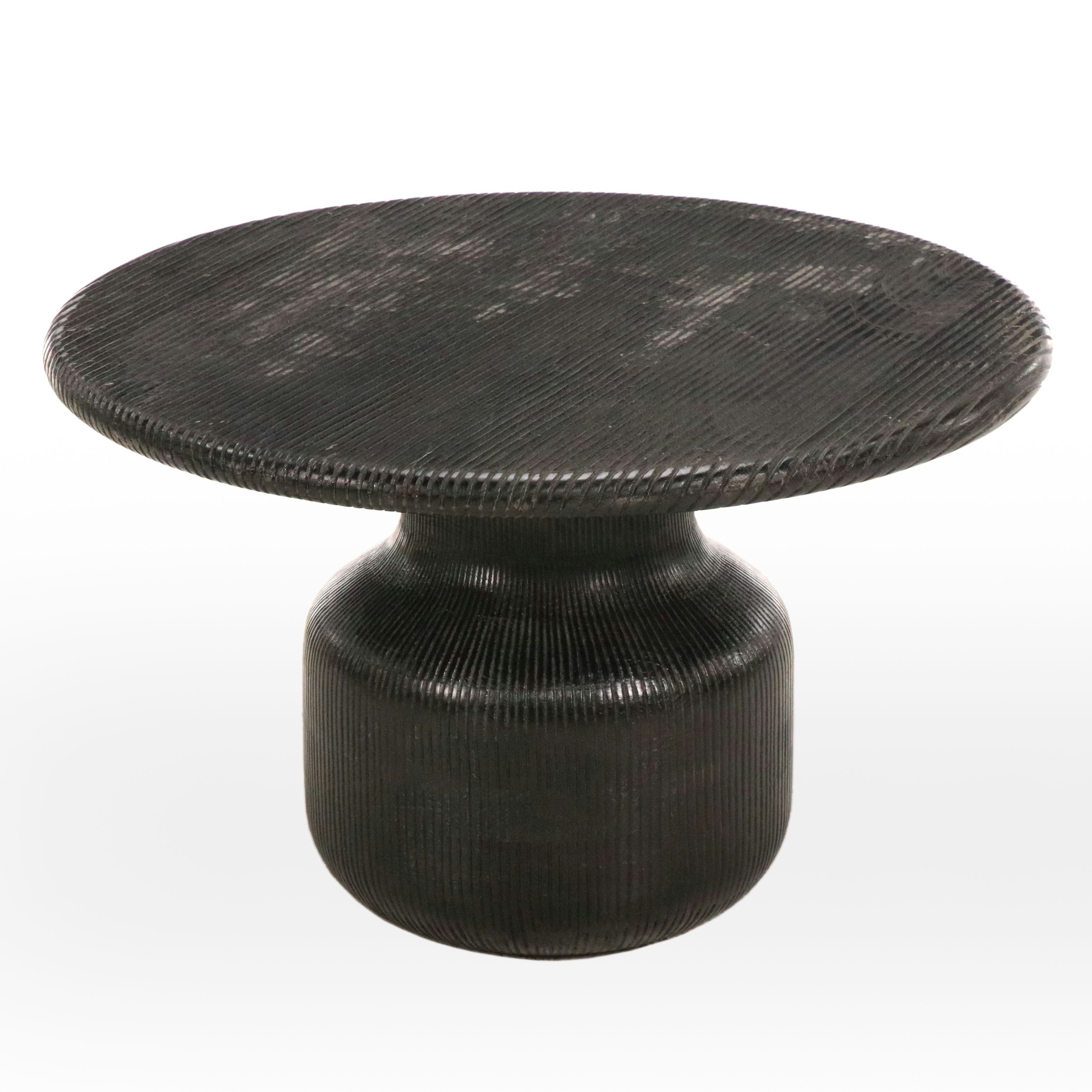 Contemporary Modern Ebonized Wood Coffee Table