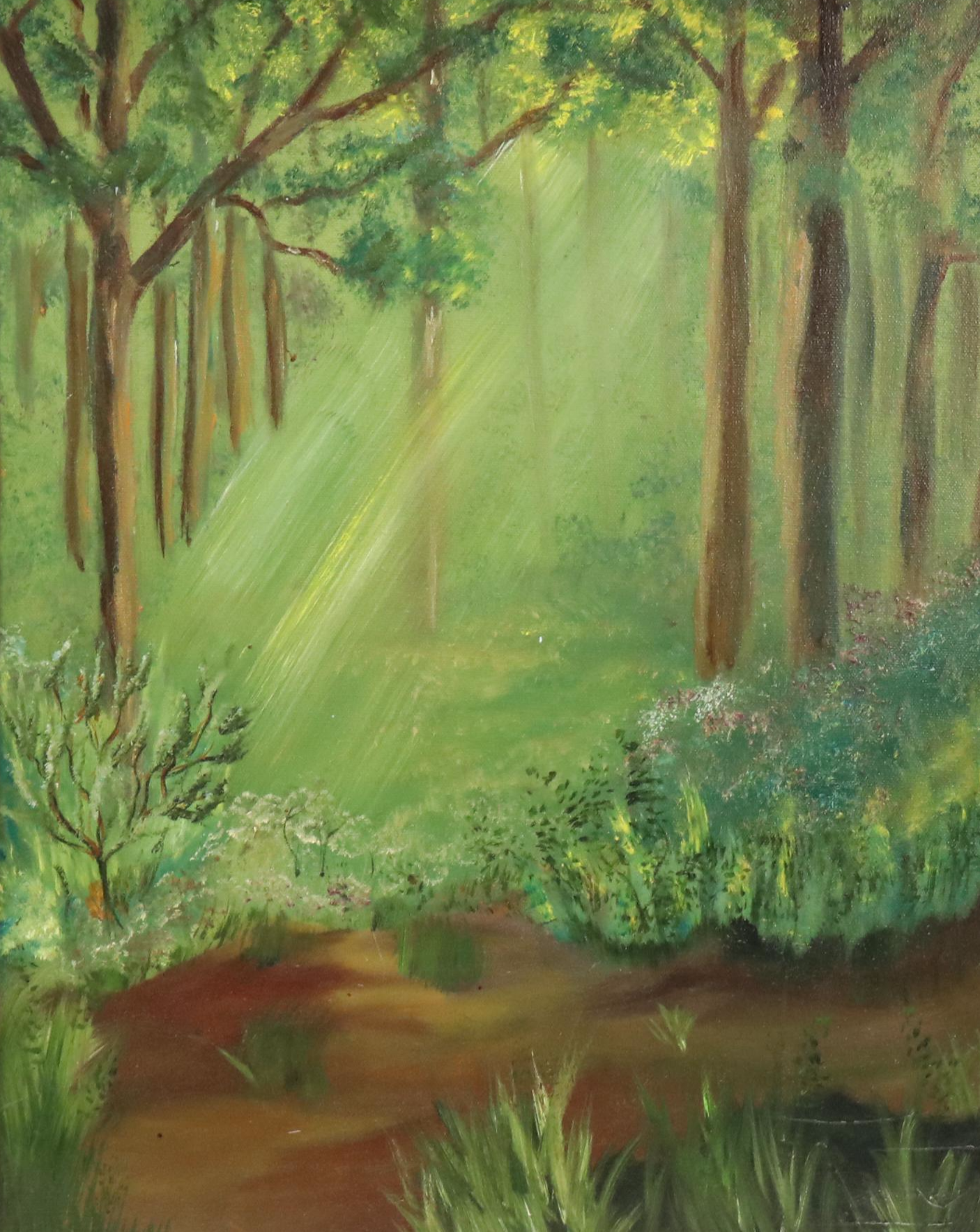 Woodland Interior Landscape Oil Painting