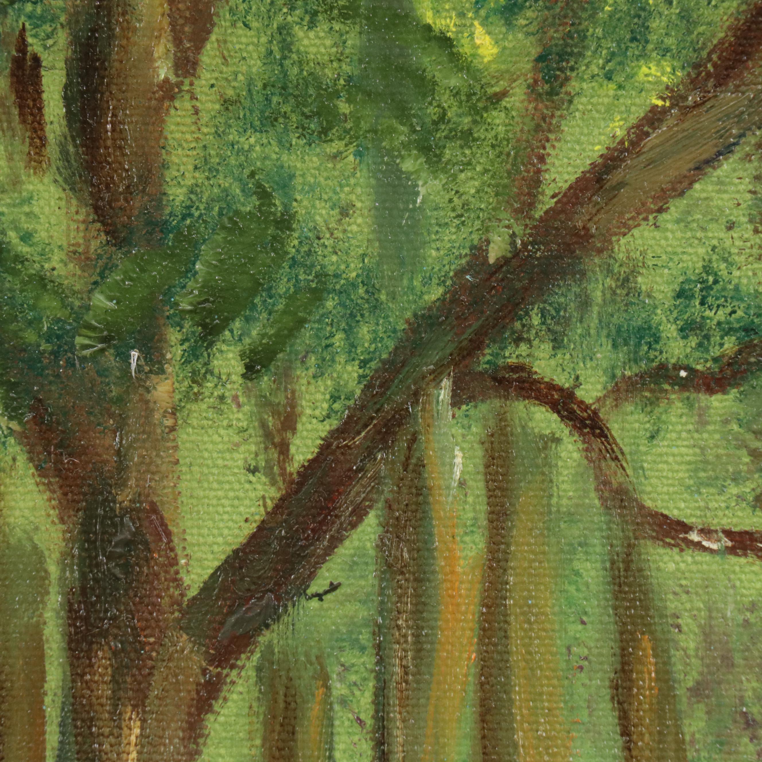 Woodland Interior Landscape Oil Painting