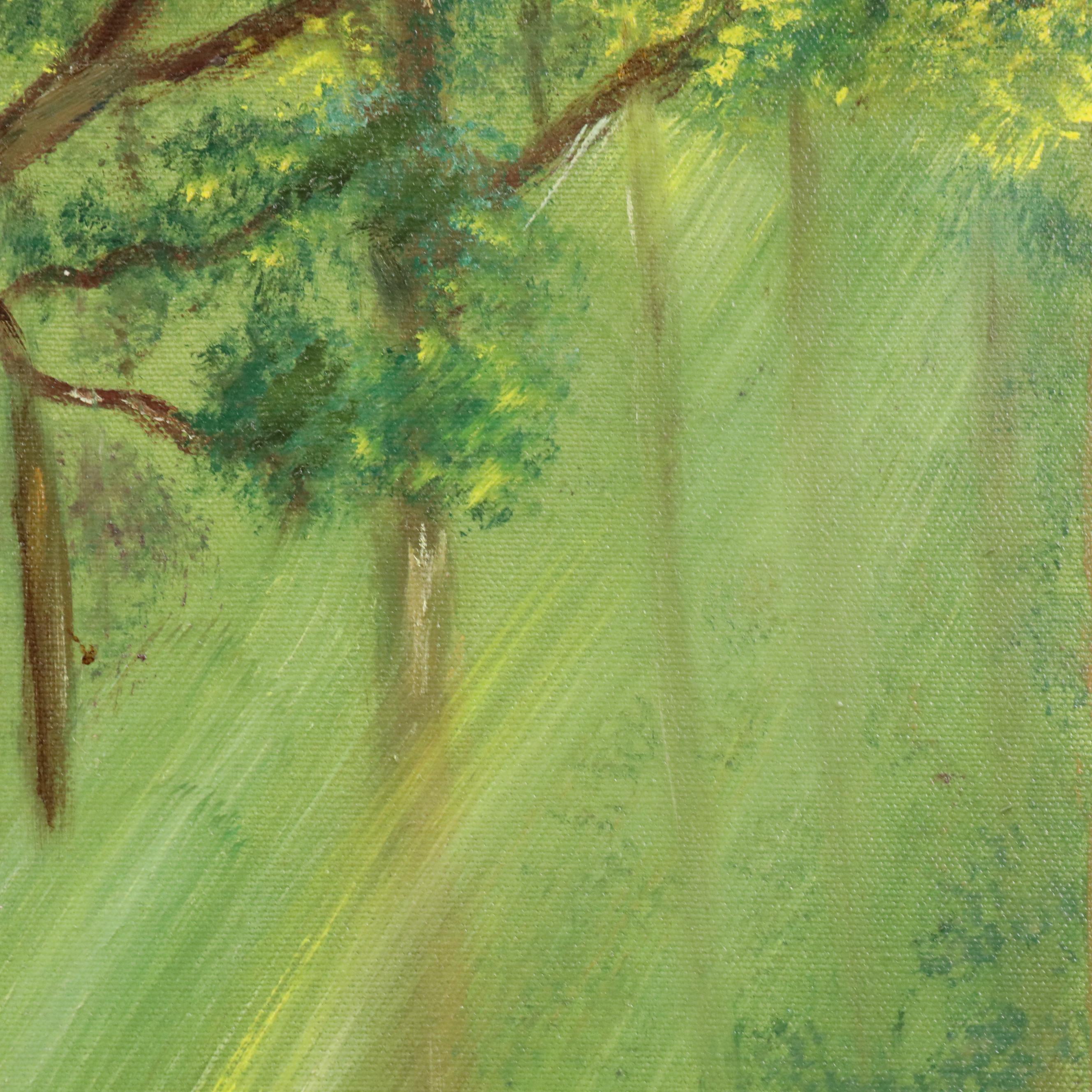 Woodland Interior Landscape Oil Painting