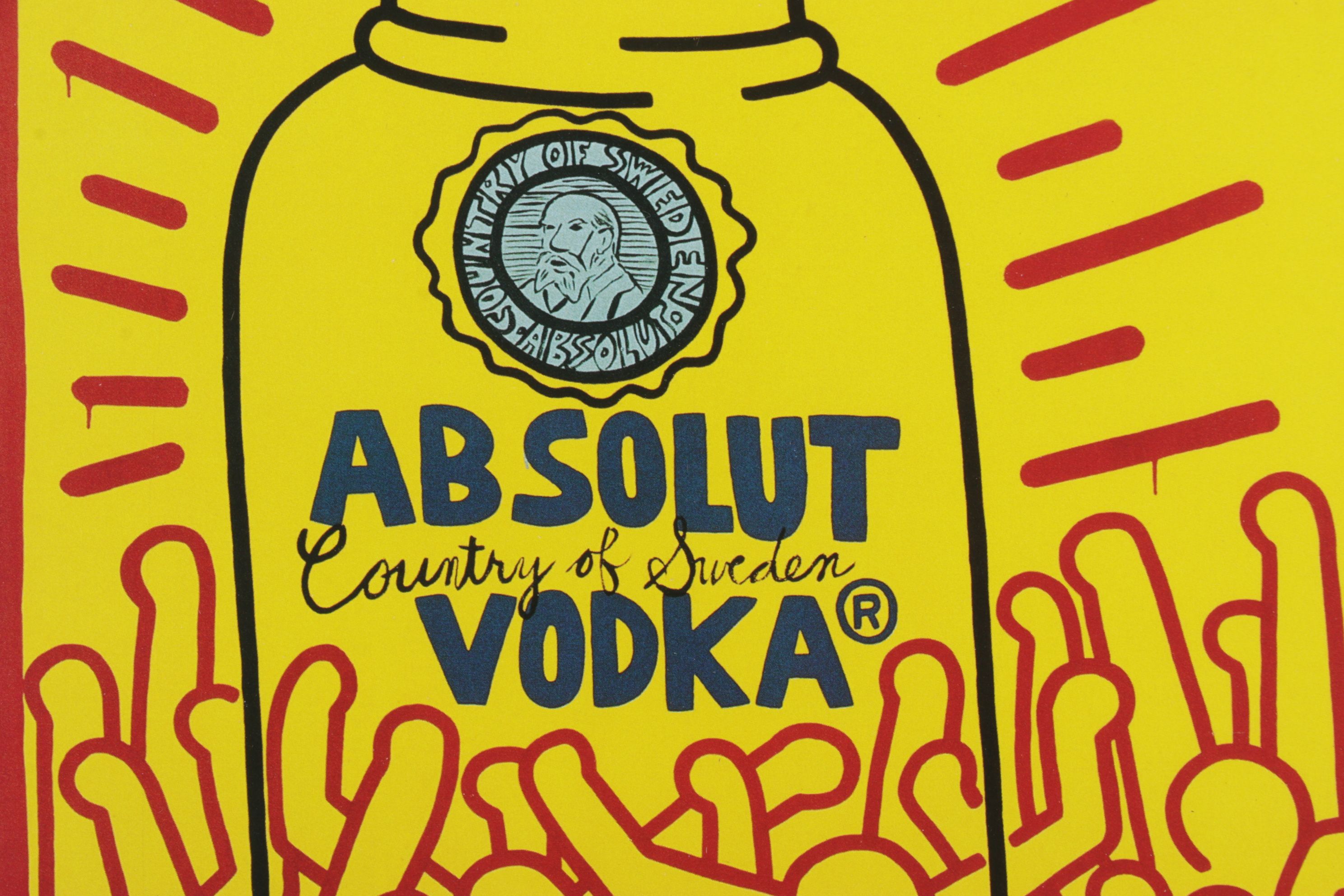 Offset Lithograph After Keith Haring Poster for "Absolut Vodka", 2002