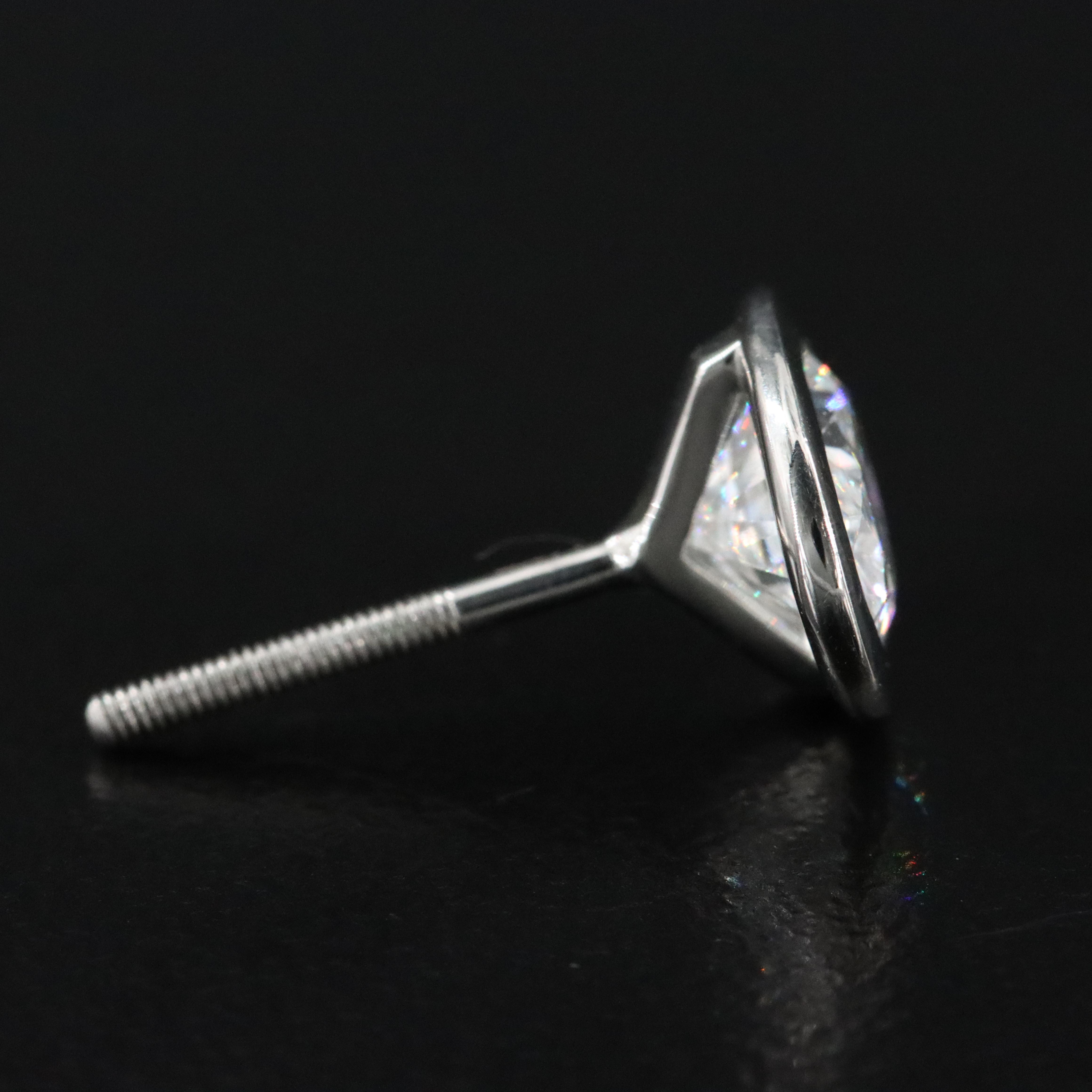 Platinum 2.38 CTW Lab Grown Diamond Solitaire Earrings with IGI Reports