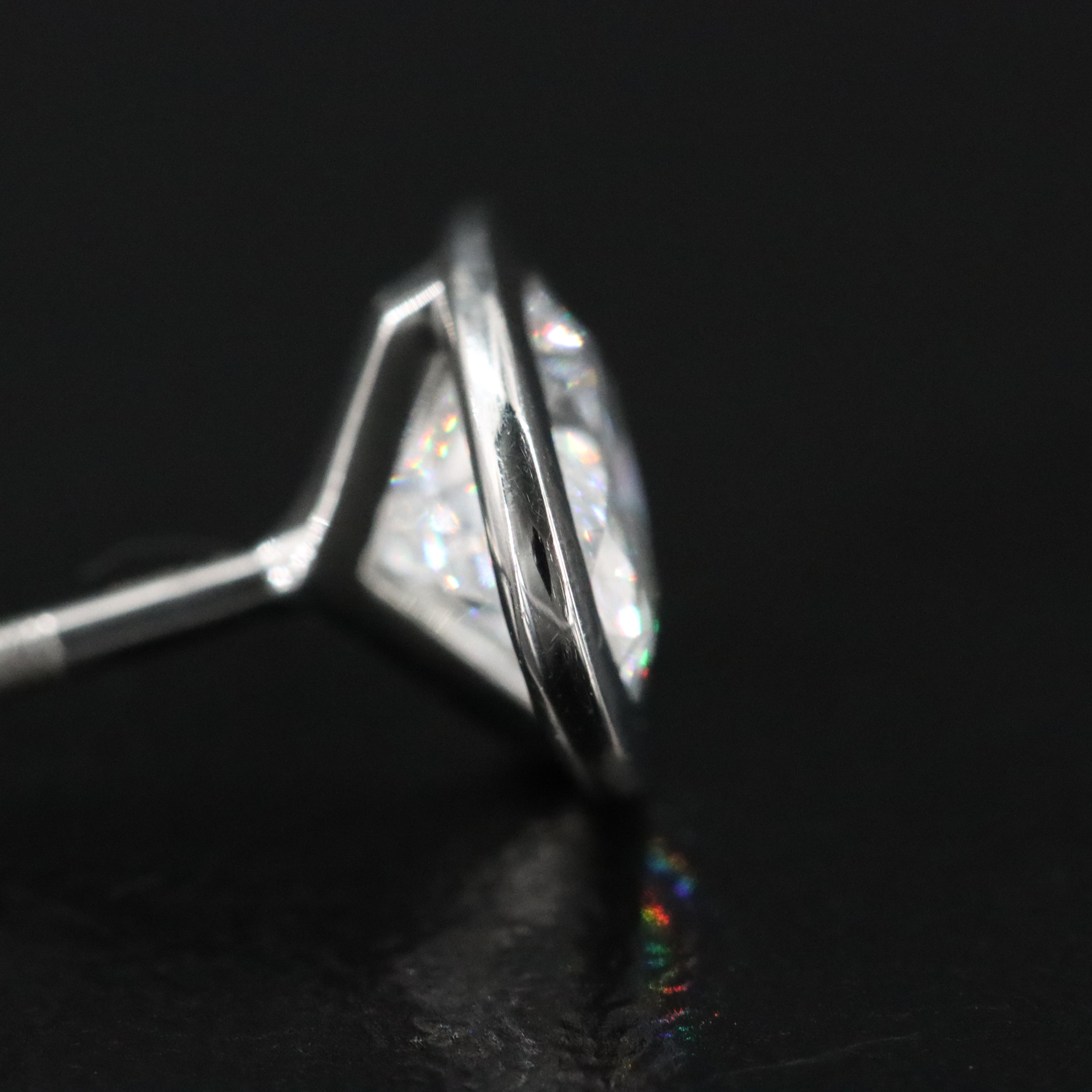 Platinum 2.38 CTW Lab Grown Diamond Solitaire Earrings with IGI Reports