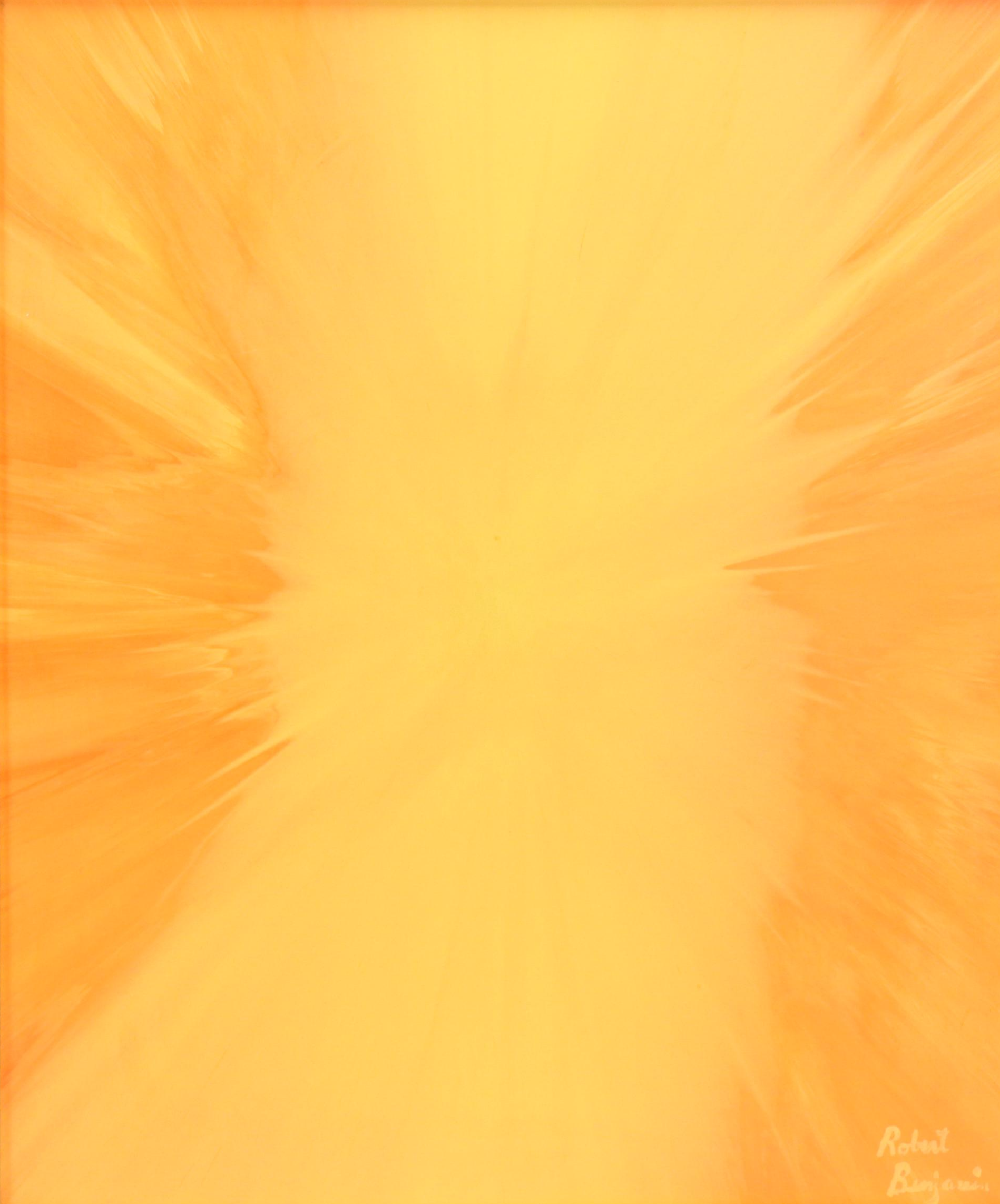 Robert Benjamin Duotone Abstract Acrylic Painting, 21st Century