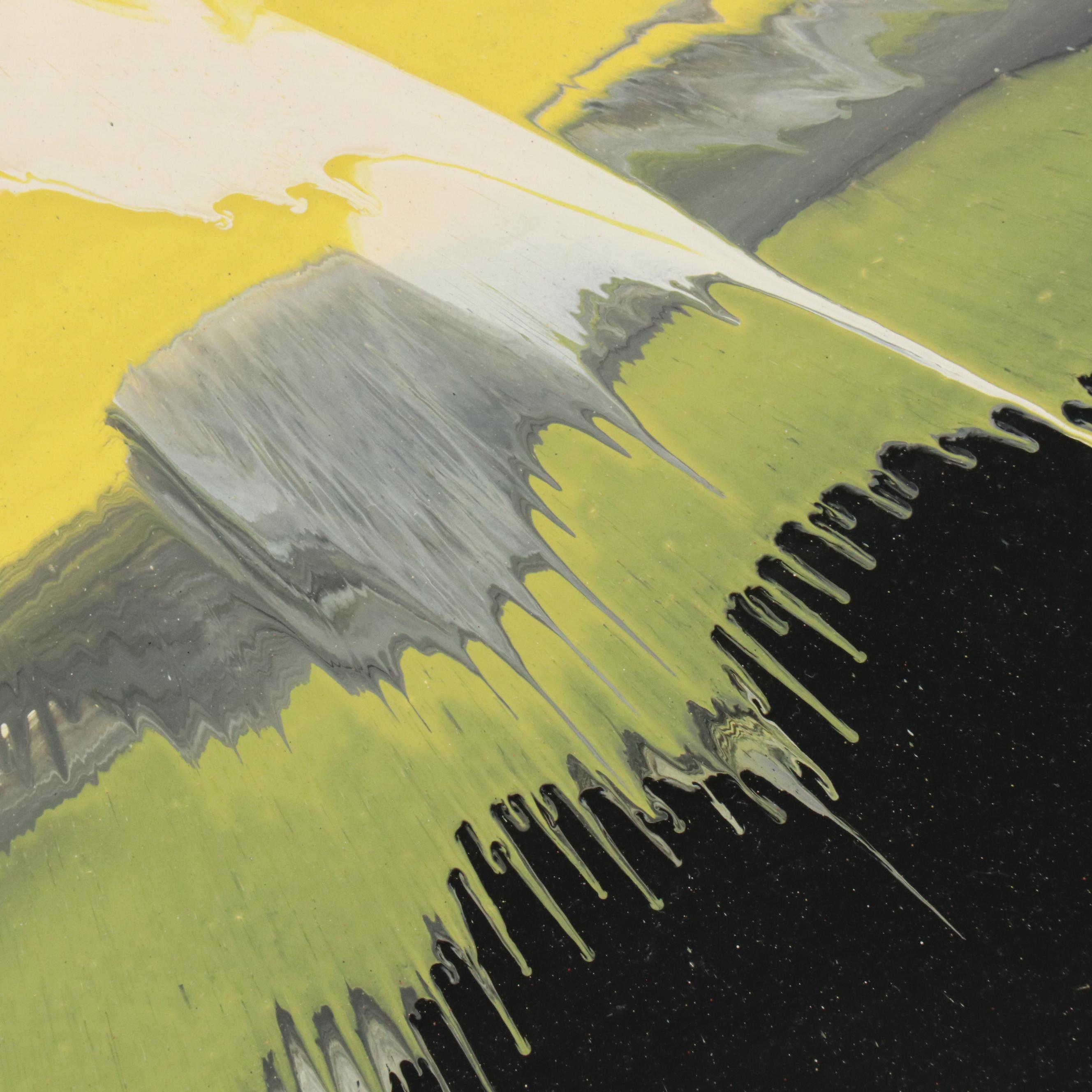 Robert Benjamin Abstract Acrylic Painting, 21st Century